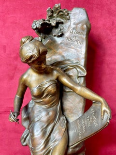 Emile-Louis Picault, Bronze 'Memoria' or the Heart Remembers