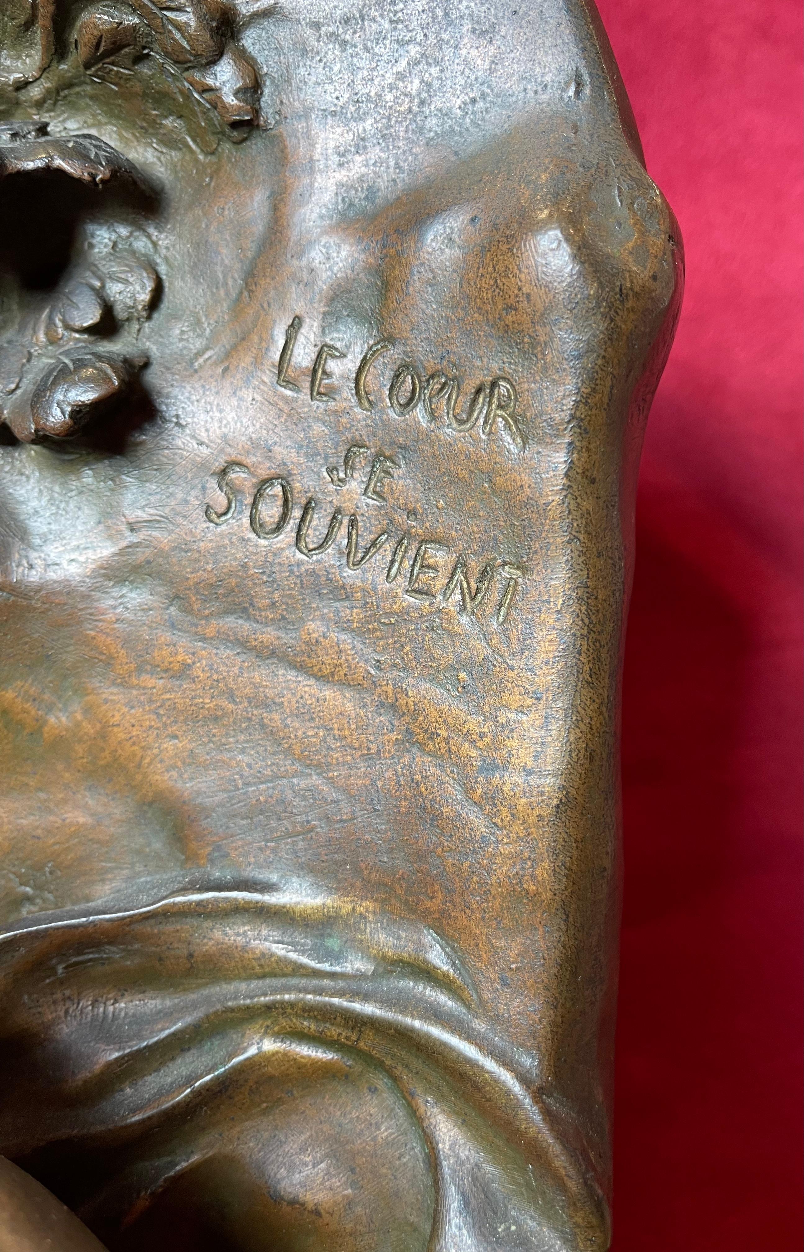Emile-Louis Picault, Bronze „Memoria“ oder das Herz erinnert sich im Angebot 15