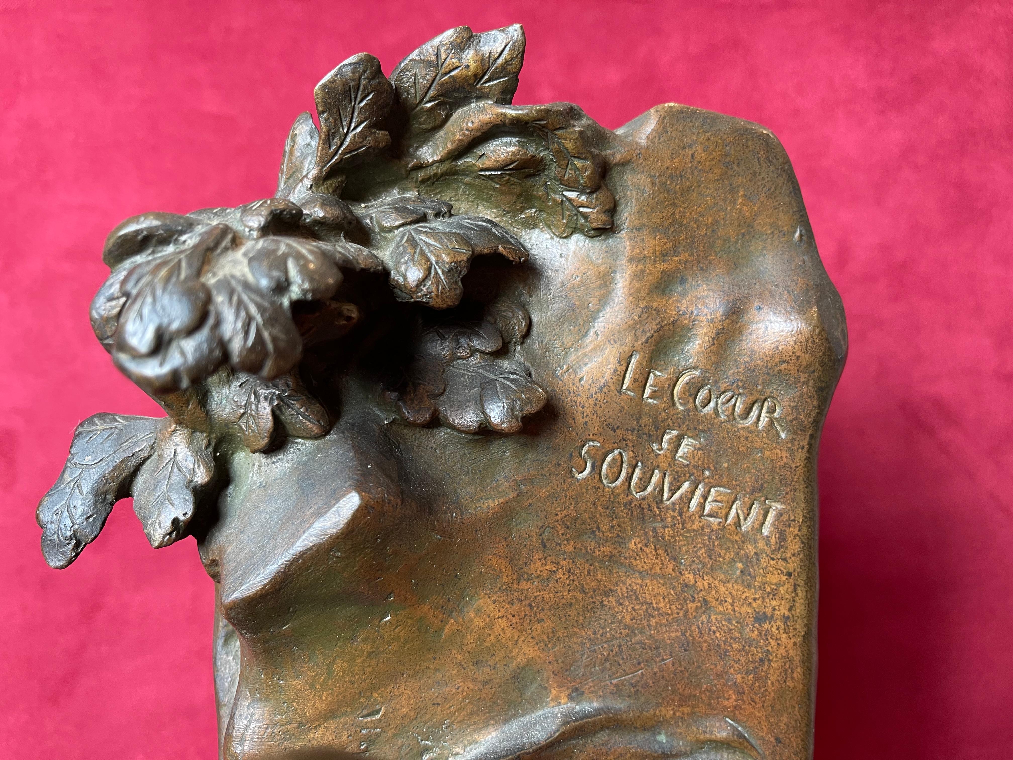Emile-Louis Picault, Bronze „Memoria“ oder das Herz erinnert sich (Französisch) im Angebot