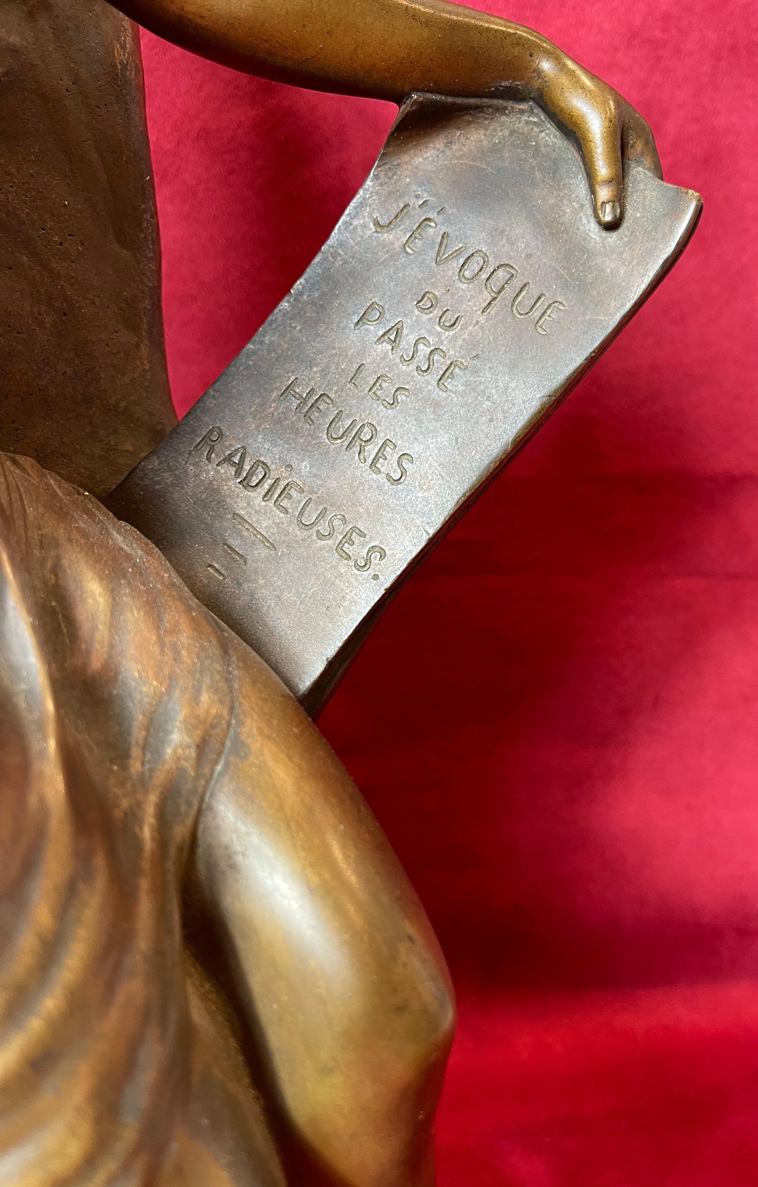 Emile-Louis Picault, Bronze „Memoria“ oder das Herz erinnert sich (19. Jahrhundert) im Angebot