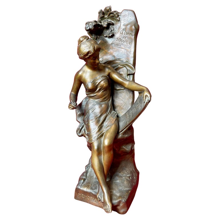 Emile-Louis Picault, Bronze 'Memoria' or the Heart Remembers For Sale at  1stDibs