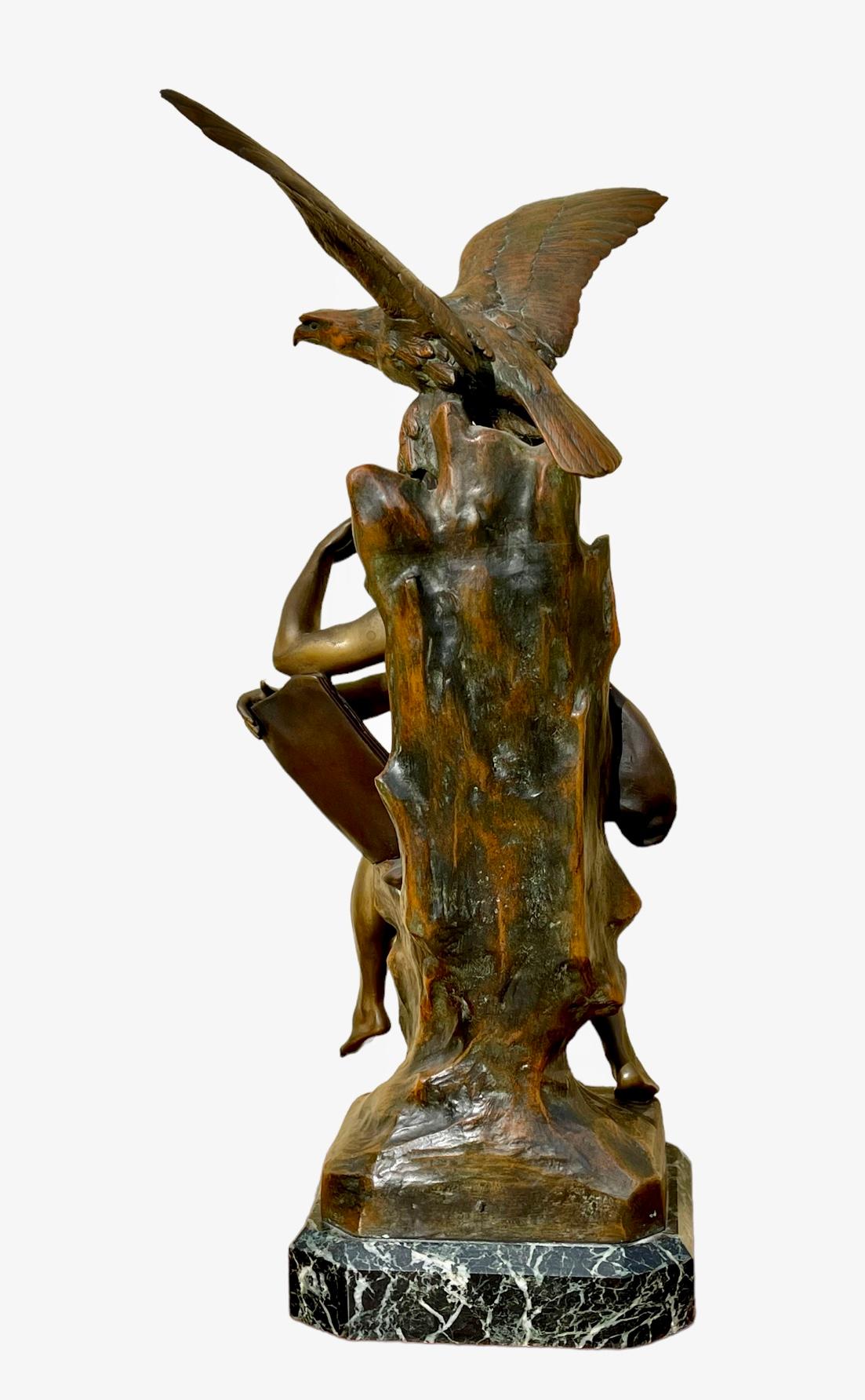 Emile Louis PICAULT - Bronze, The Thinker  For Sale 4
