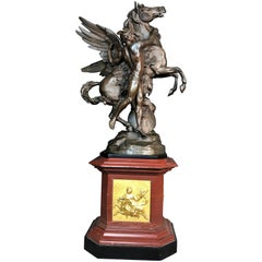 Émile Louis Picault Bronze Pegasus on Presentation Plinth