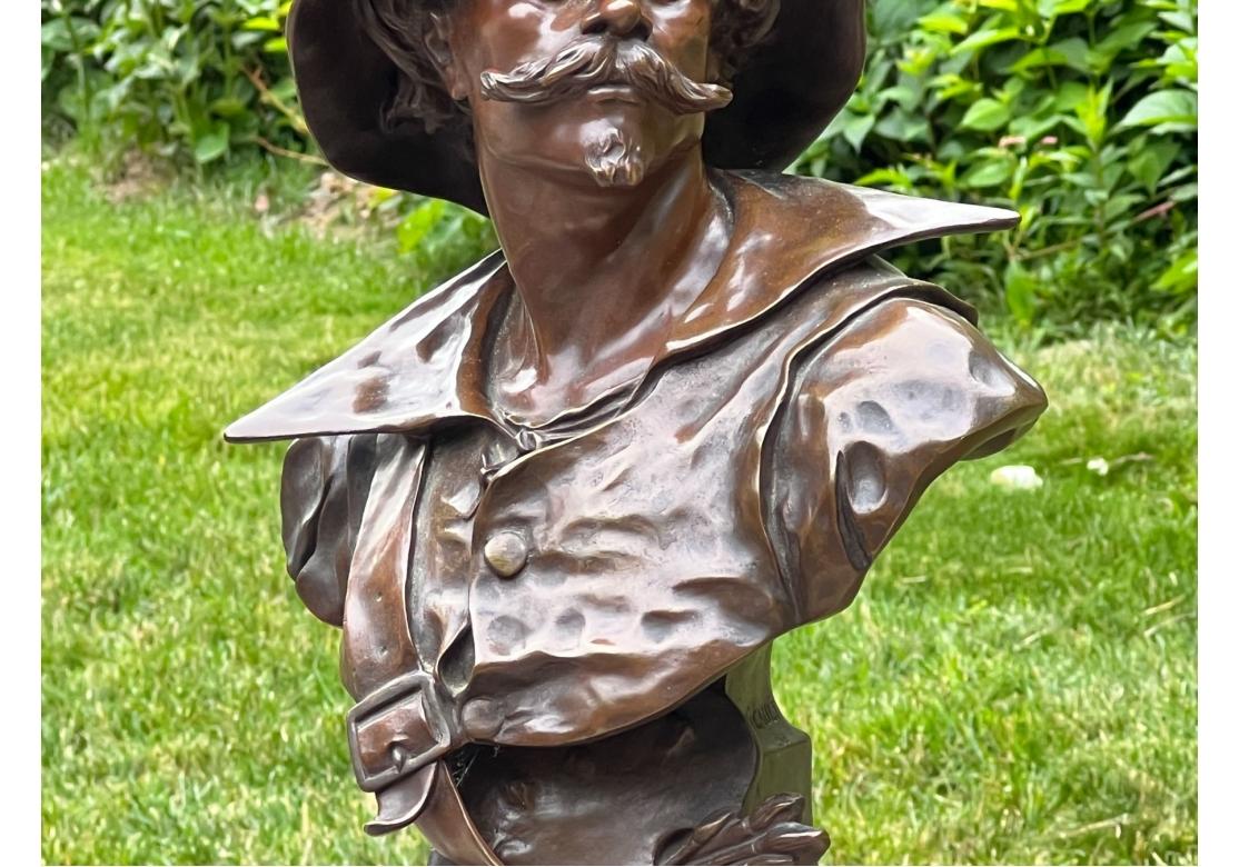 Français Emile Louis Picault (Fr. 1833-1915) Buste du peintre italien Salvator Rosa en vente