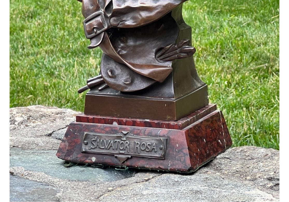Bronze Emile Louis Picault (Fr. 1833-1915) Buste du peintre italien Salvator Rosa en vente