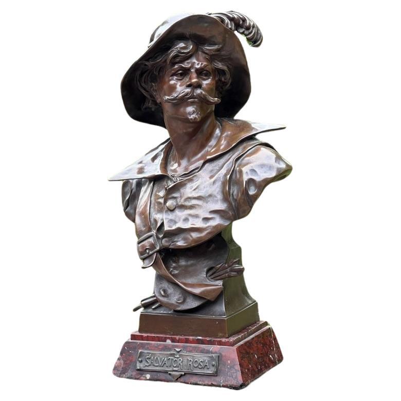 Emile Louis Picault (Fr. 1833-1915) Buste du peintre italien Salvator Rosa en vente