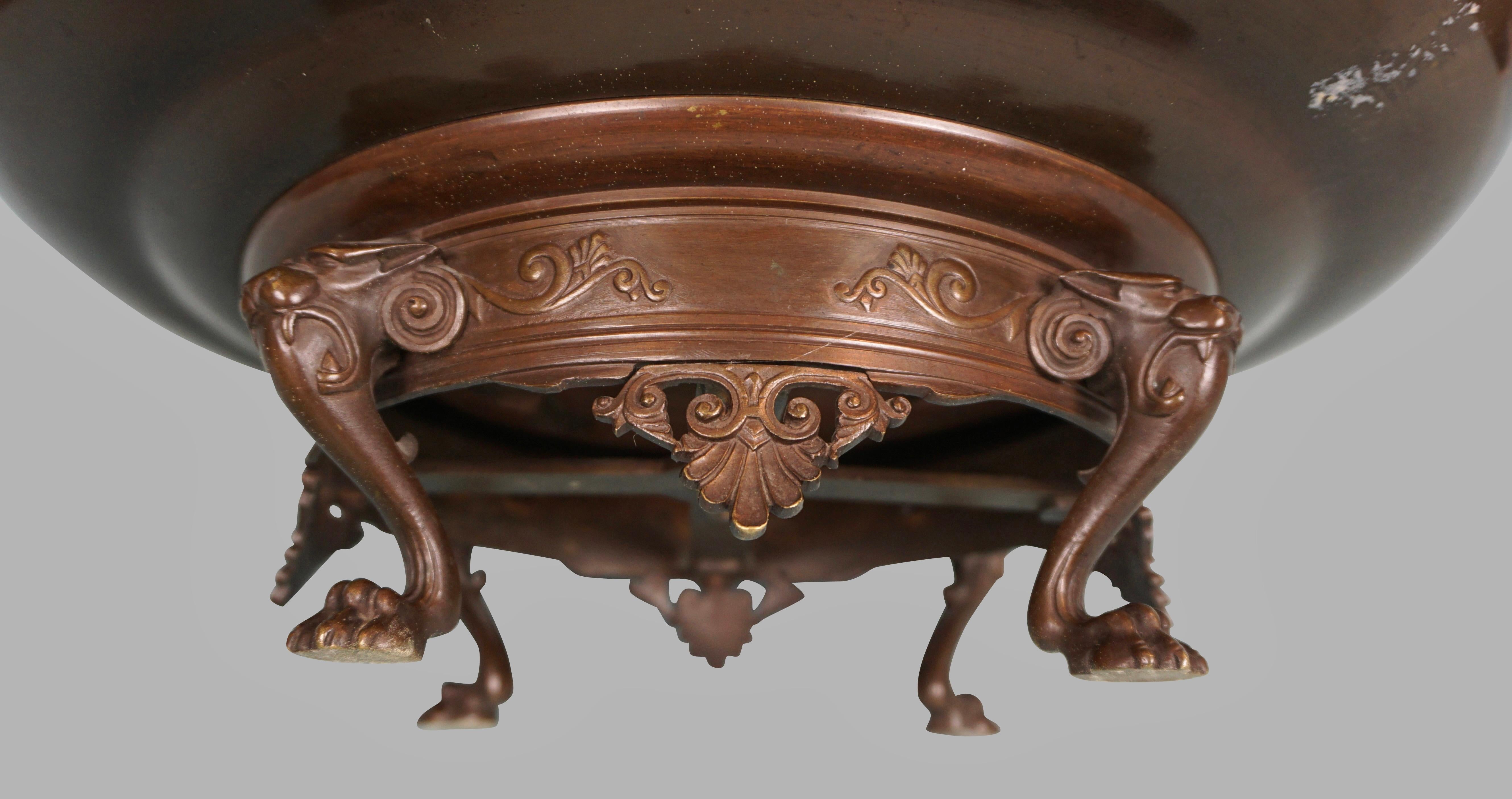 Emile Louis Picault (French 1833-1915 ) Bronze Neoclassical Style Tazza  In Good Condition In San Francisco, CA