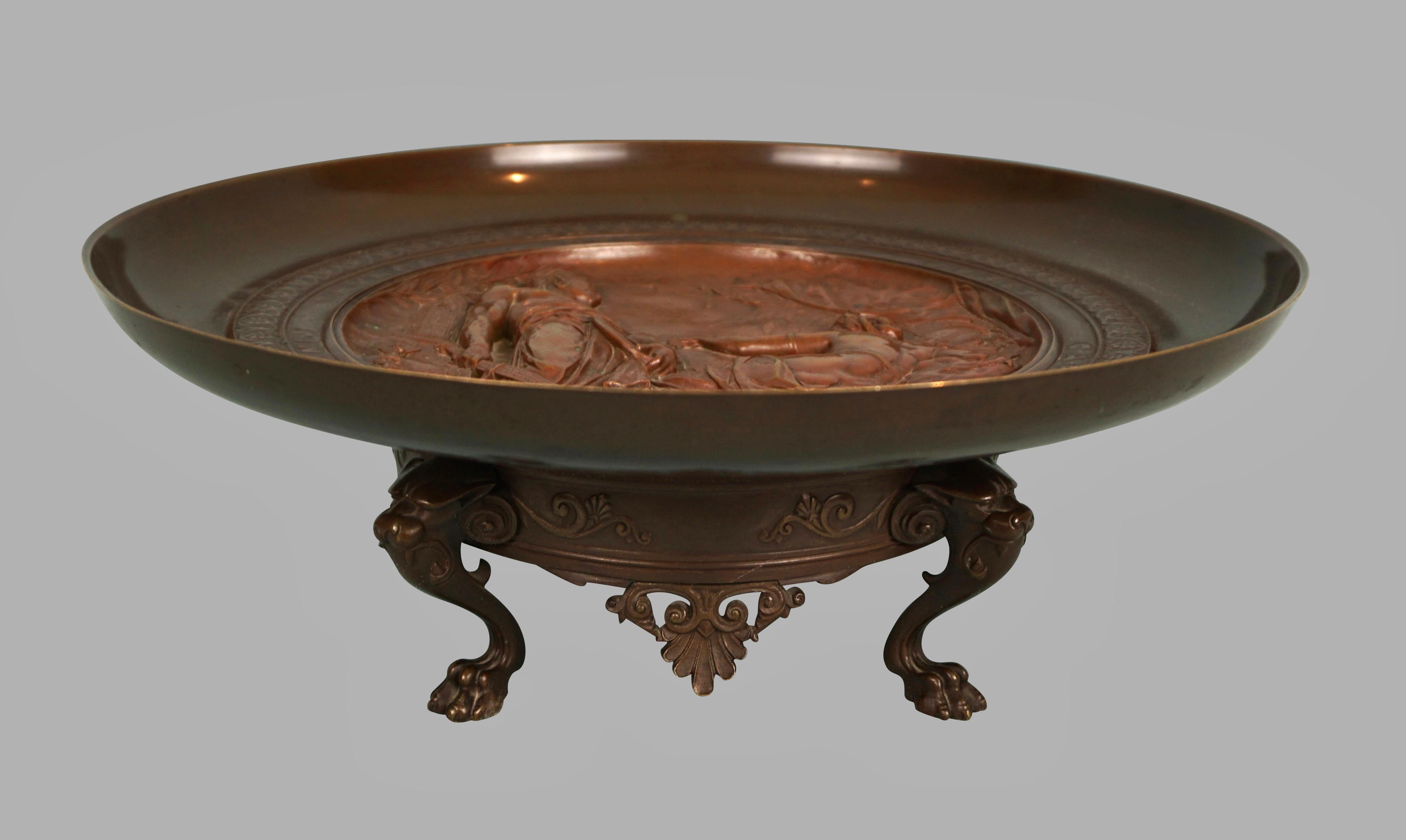 Emile Louis Picault (French 1833-1915 ) Bronze Neoclassical Style Tazza  4