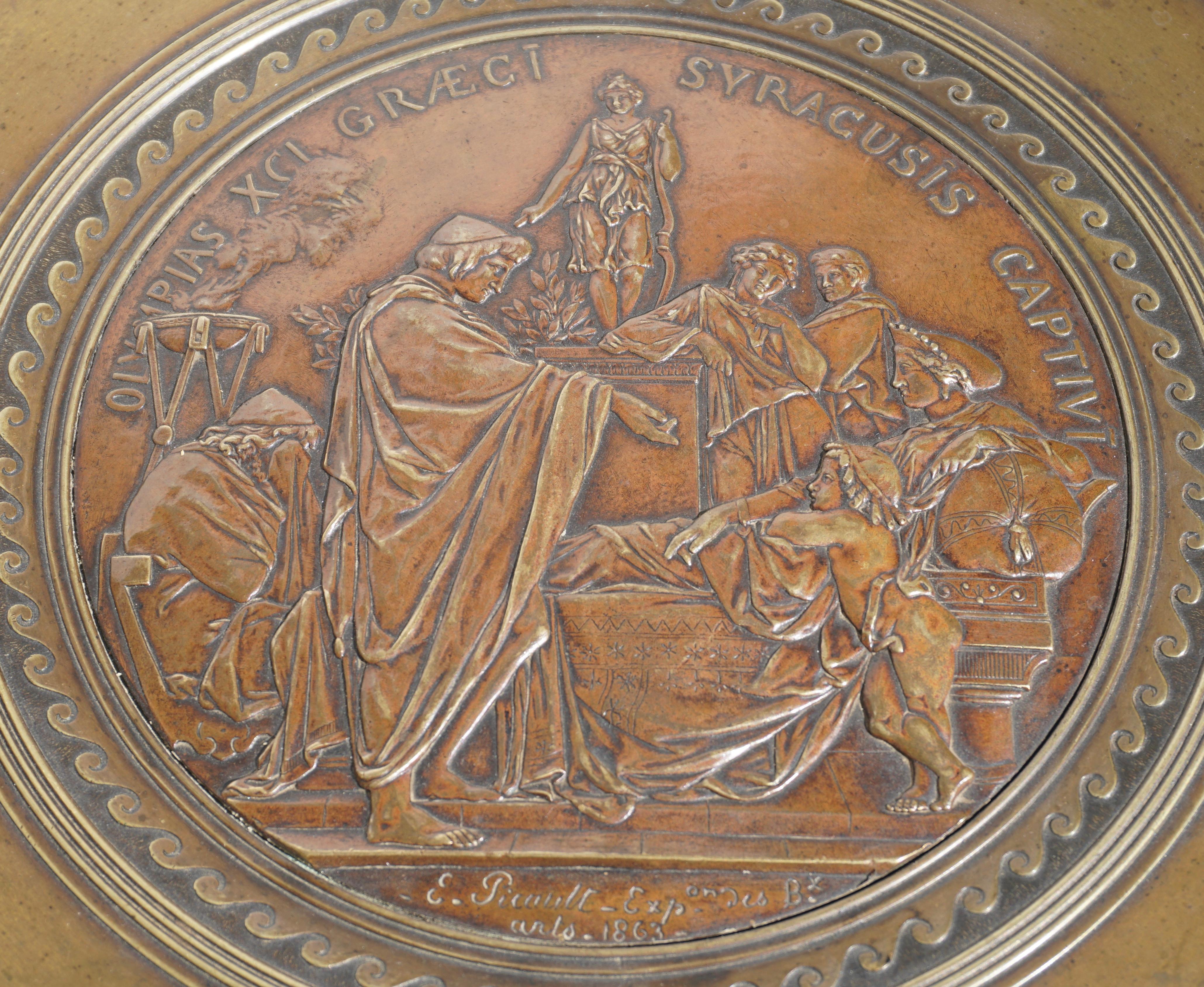 Fin du XIXe siècle Emile Louis Picault Bronze français Tazza Compote Vide Pouche en vente