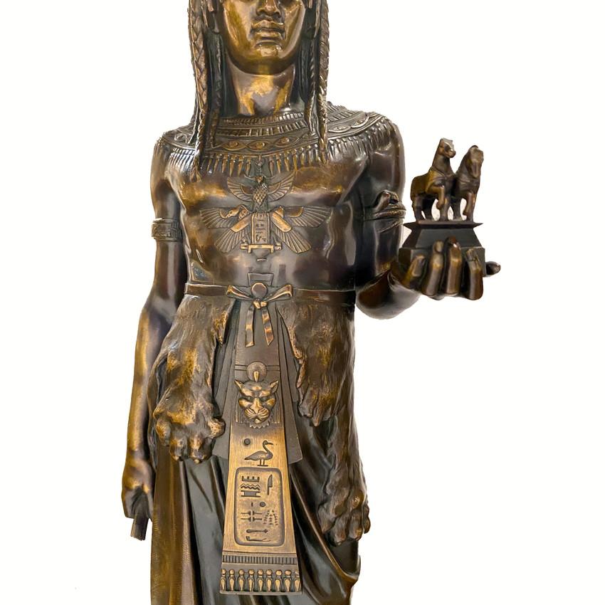 Émile Louis Picault   Orientalista /egipcio  Par de  Bronce  Esculturas en venta 7