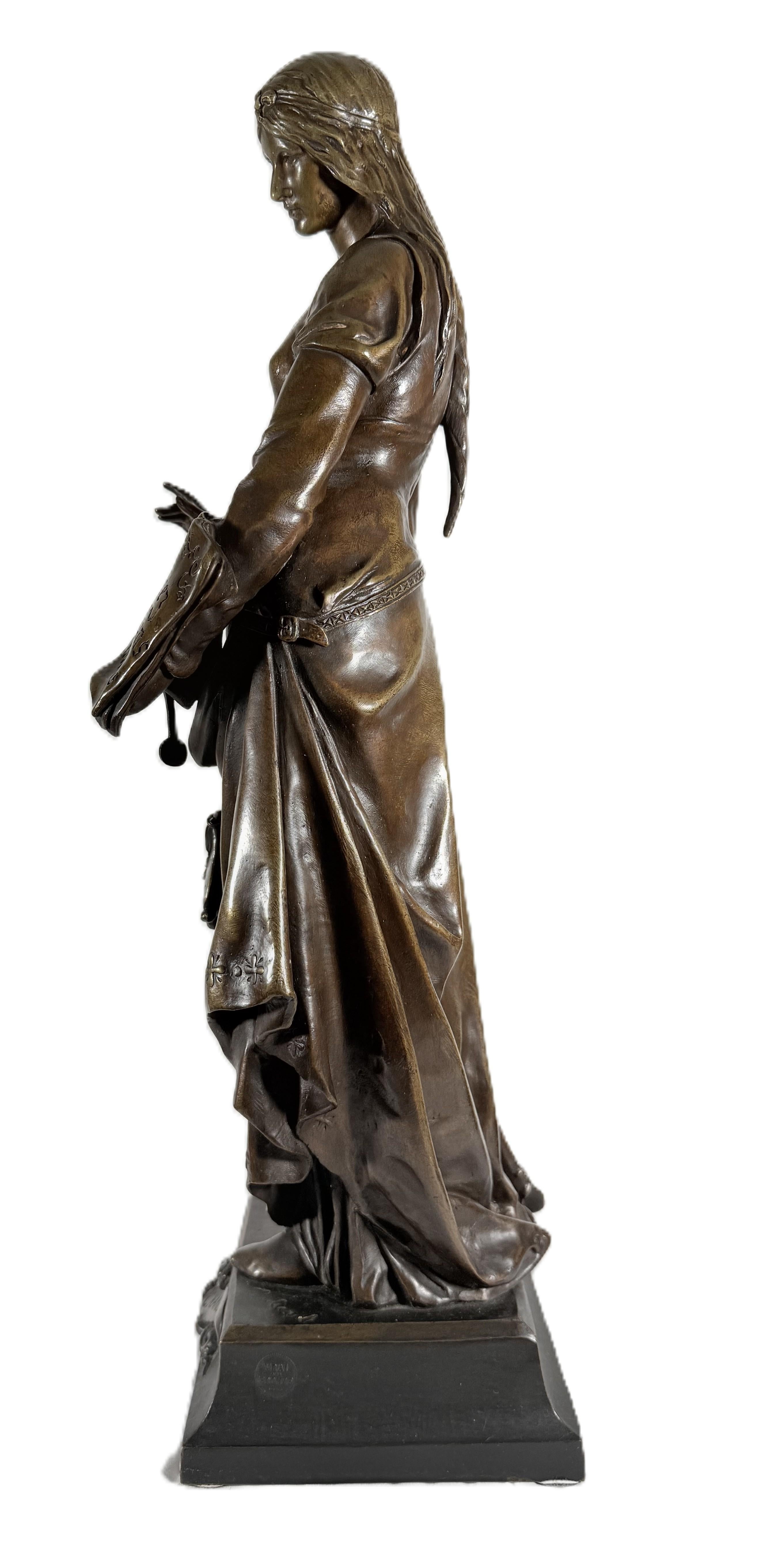 Französische Bronze Emile Louis Picault „Charity-Bien Faisance“ For Sale 7
