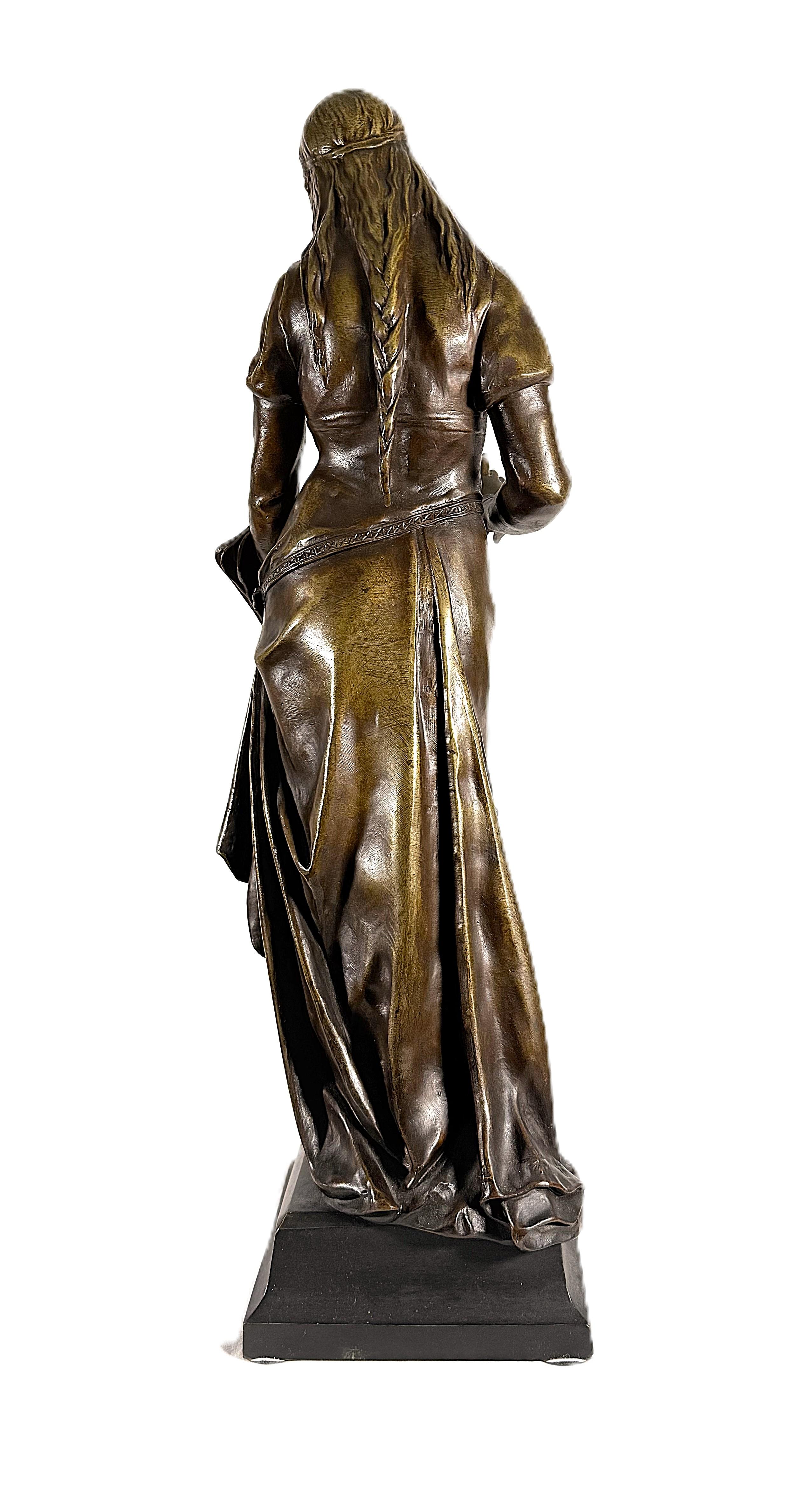 Französische Bronze Emile Louis Picault „Charity-Bien Faisance“ For Sale 8