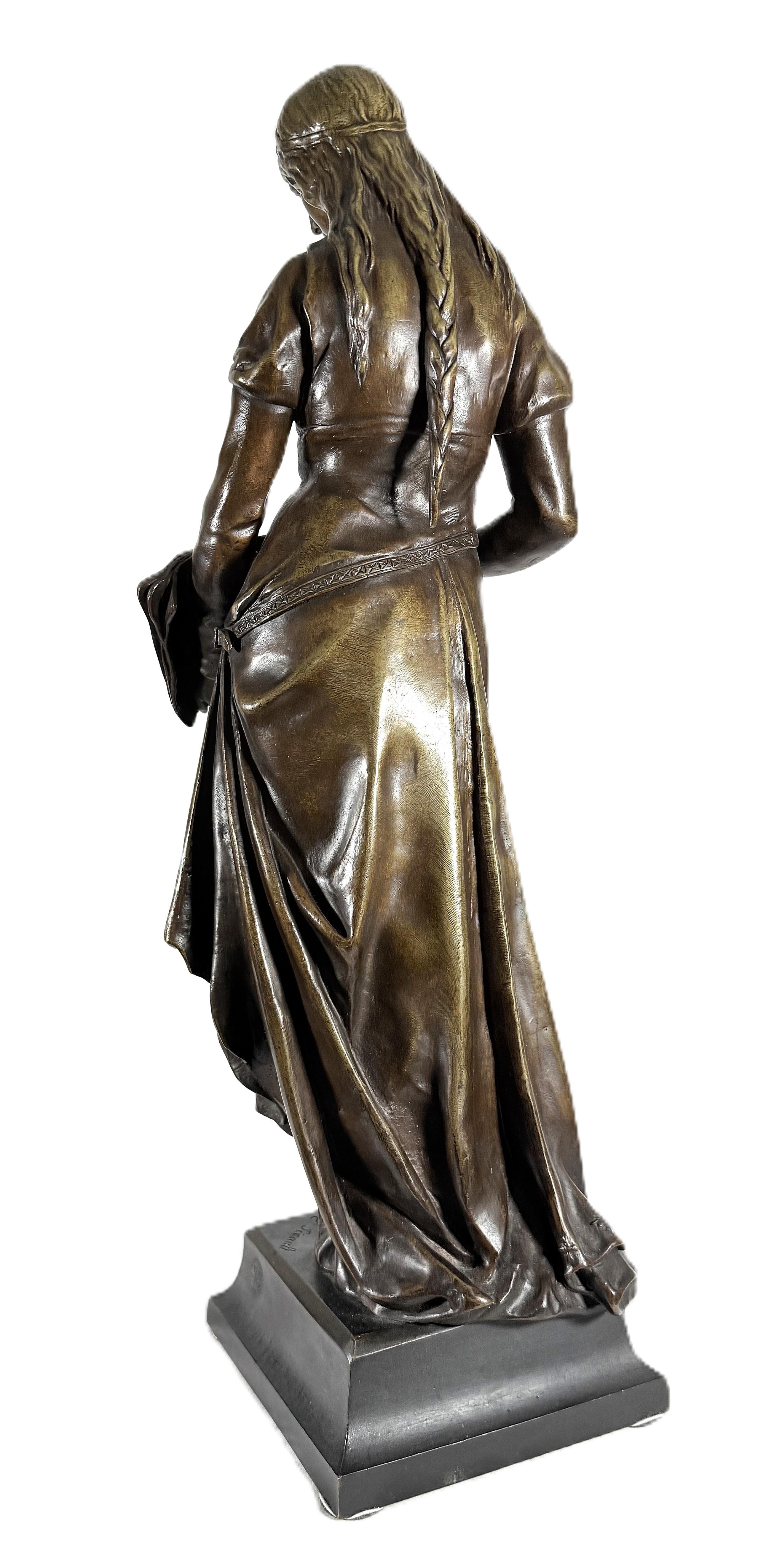 Französische Bronze Emile Louis Picault „Charity-Bien Faisance“ For Sale 10