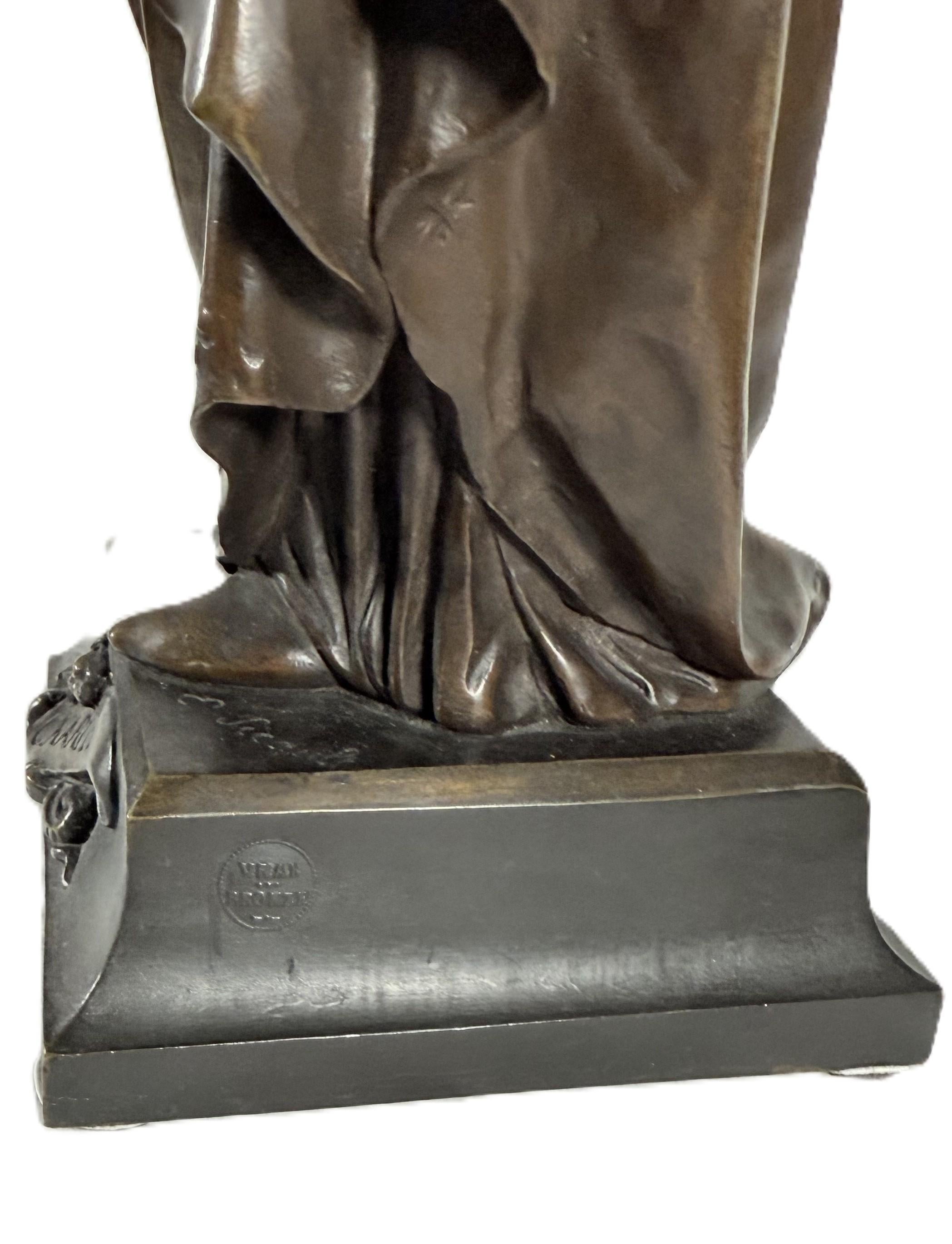 Französische Bronze Emile Louis Picault „Charity-Bien Faisance“ For Sale 2