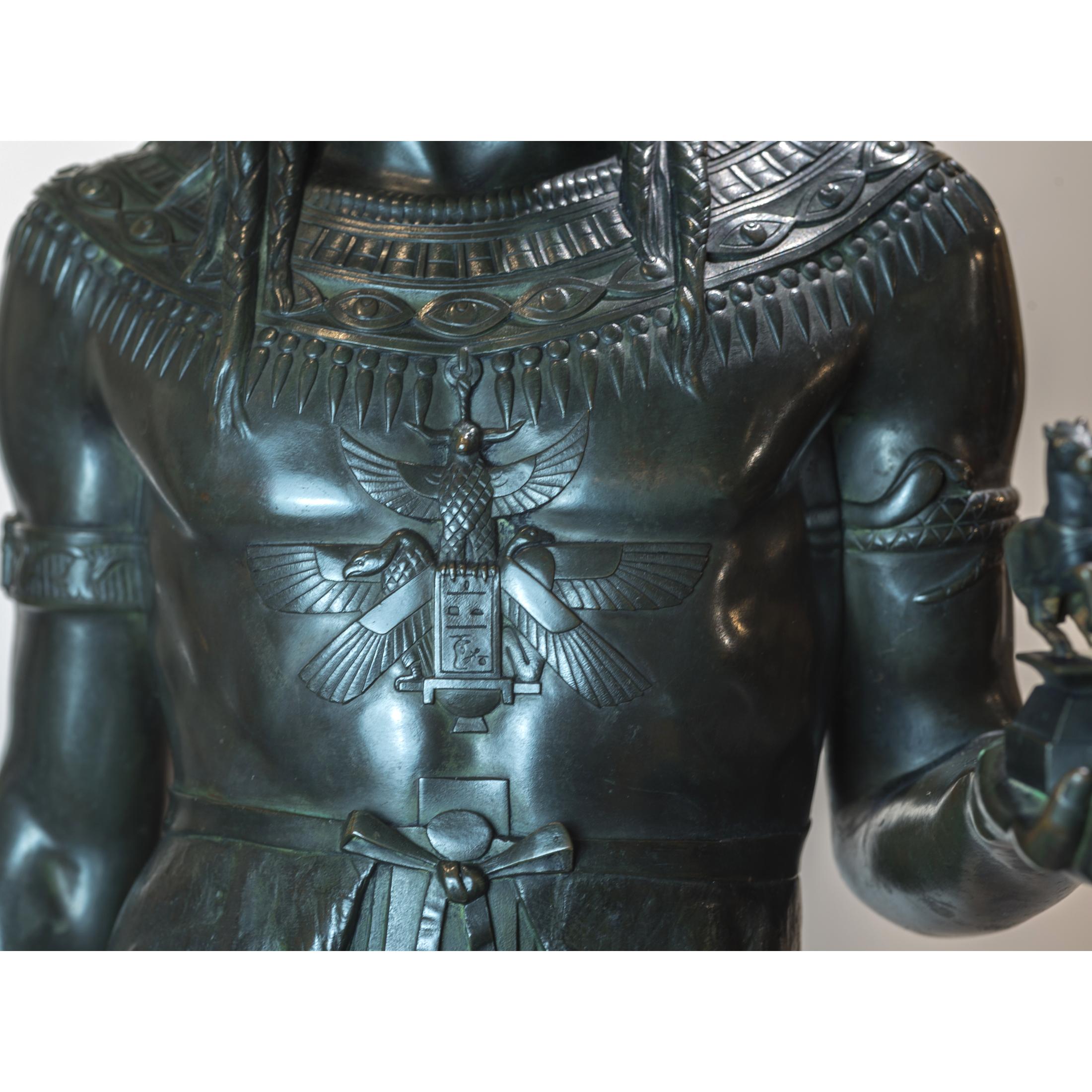A Fine Émile Picault Patinated Bronze Figure of a Pharaoh 1