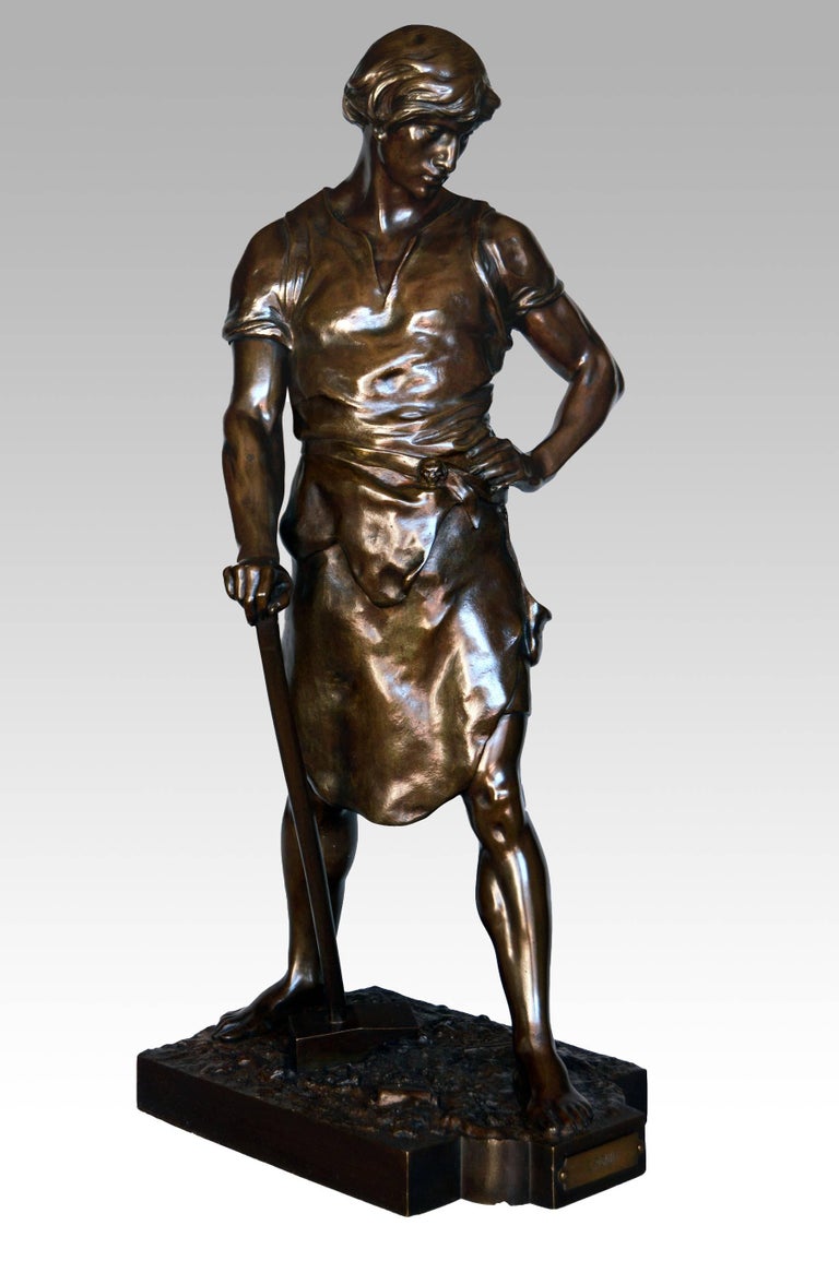 Émile Louis Picault 19th Century French bronze sculpture of a