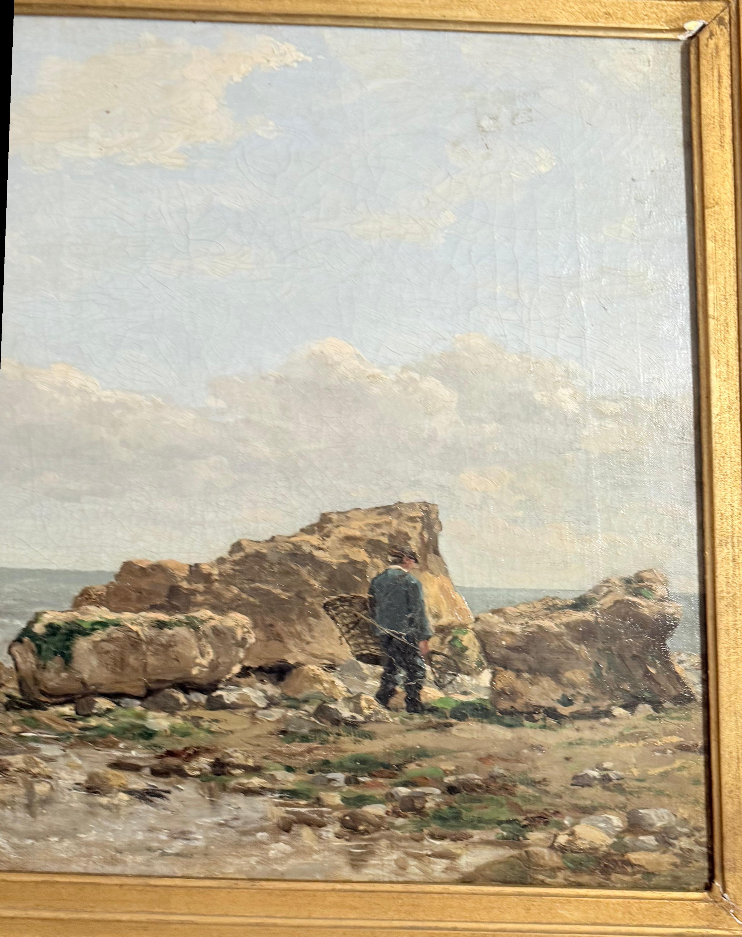 Émile Louis Vernier (1829-1887), Un playero, óleo sobre lienzo en venta 10