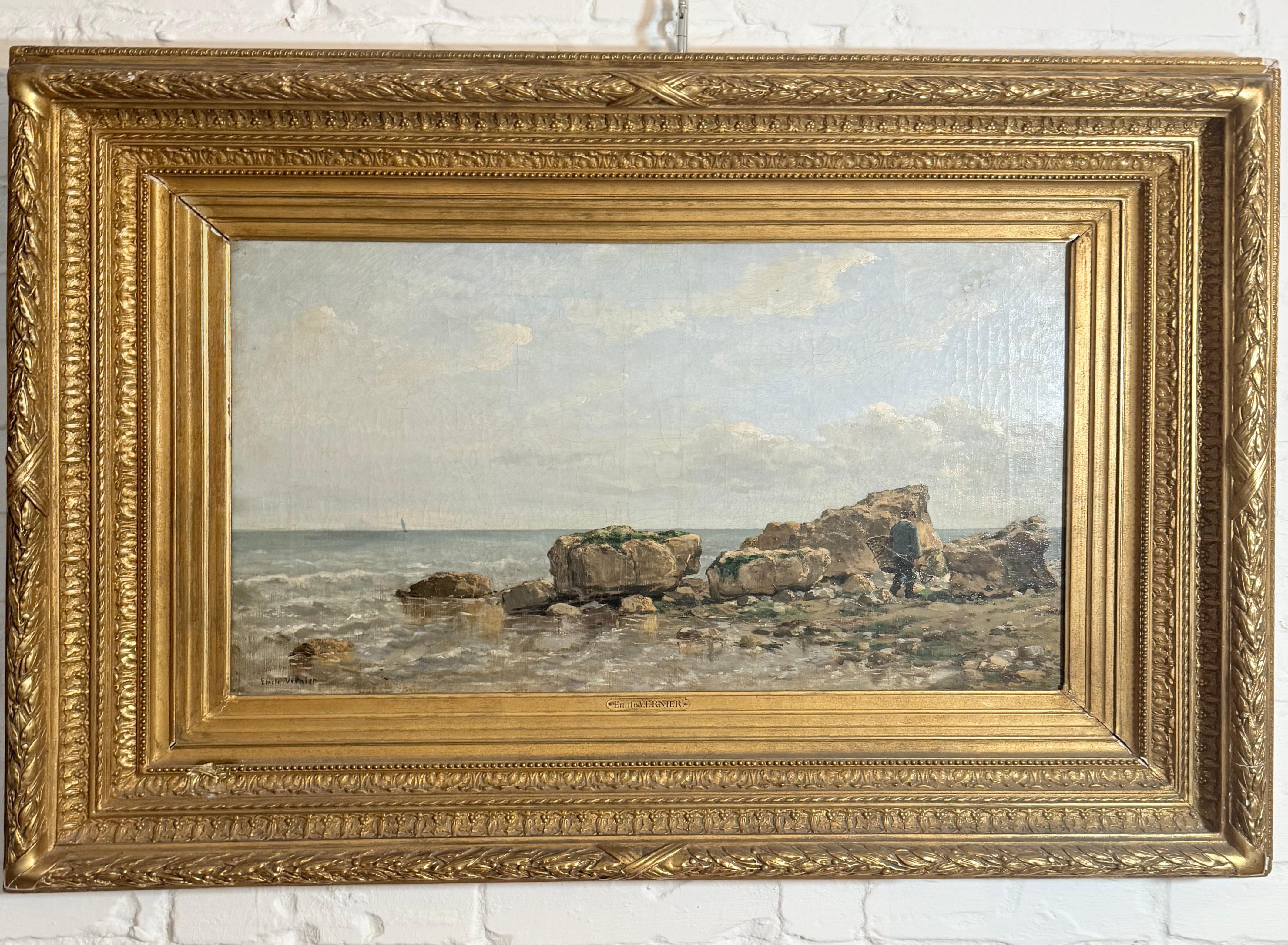 Émile Louis Vernier (1829-1887), Un playero, óleo sobre lienzo en venta 1