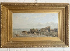 Émile Louis Vernier (1829-1887), a beachcomber, oil on canvas