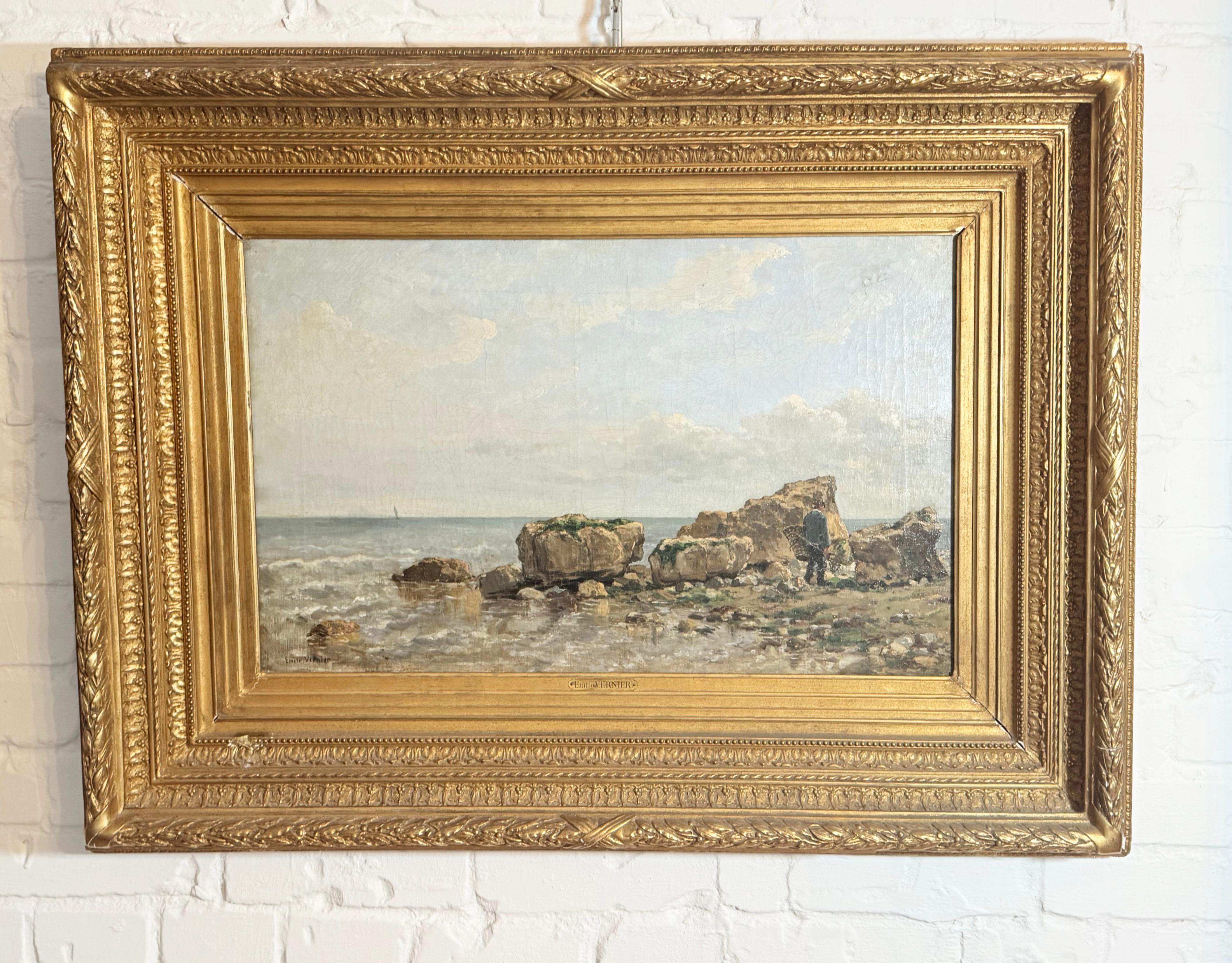 Émile Louis Vernier (1829-1887), Un playero, óleo sobre lienzo en venta 2