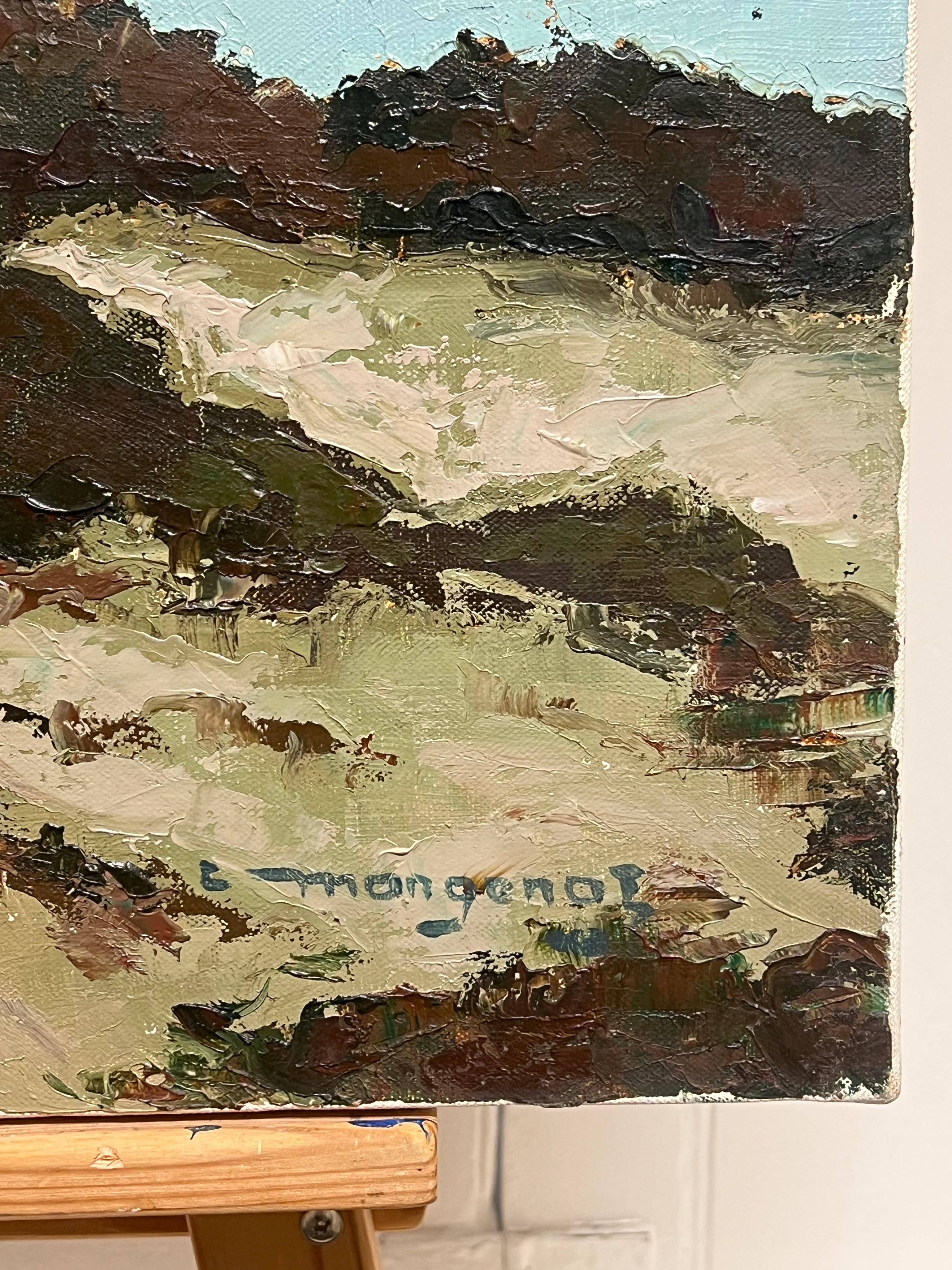 Französisch-impressionistisches Ölgemälde, Bretagne, Küstenlinie, Meereslandschaft, 20. Jahrhundert (Impressionismus), Painting, von Emile Margenet