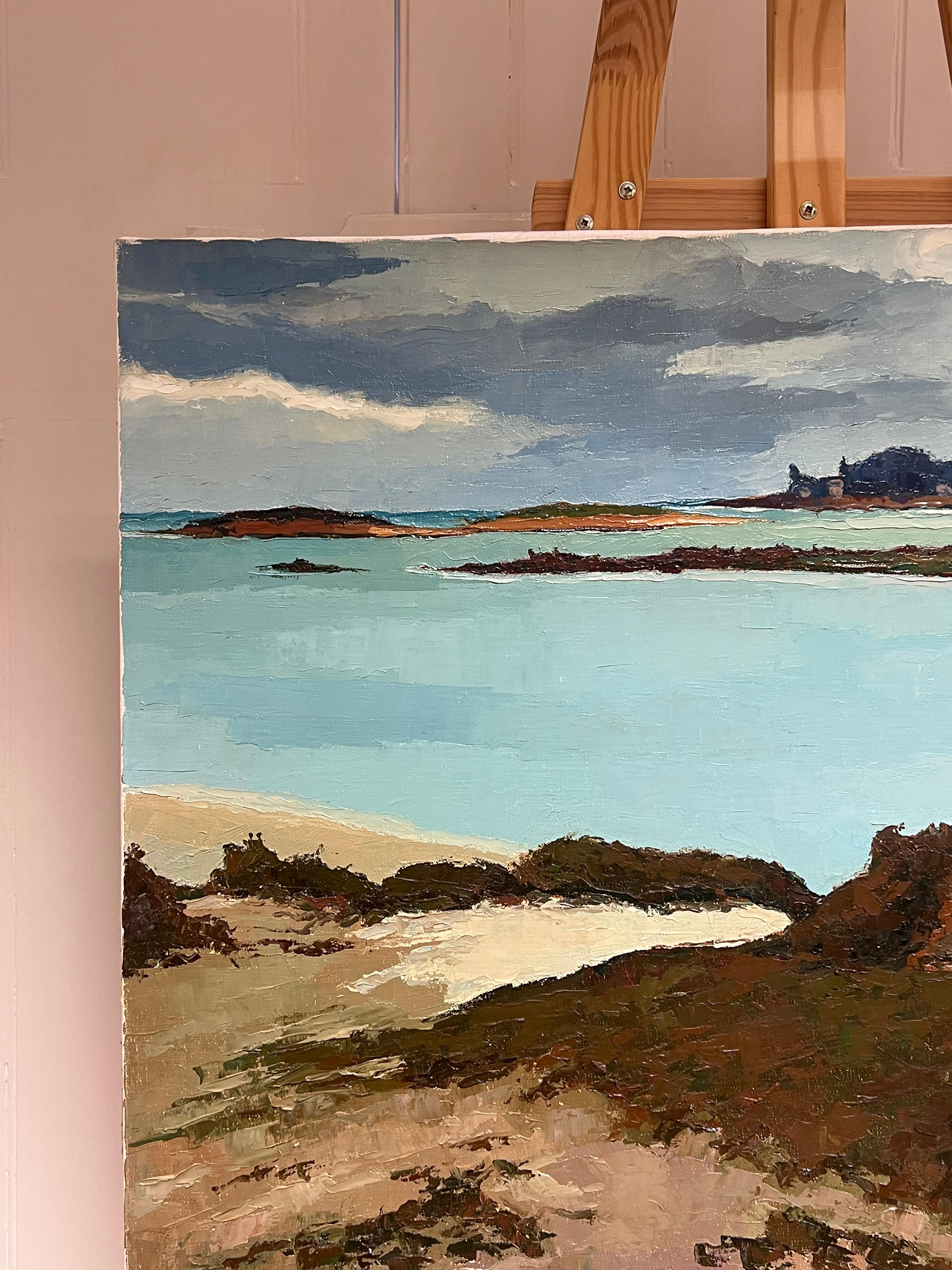Le Rocher Noir, (Baie du Morbihan)
von Emile Margenet (Französisch, 20. Jahrhundert)
signiertes Ölgemälde auf Leinwand, ungerahmt
Leinwand: 24 x 29 Zoll
Zustand: sehr gut
Herkunft: aus einer Sammlung von Werken dieses Künstlers, Frankreich. 

