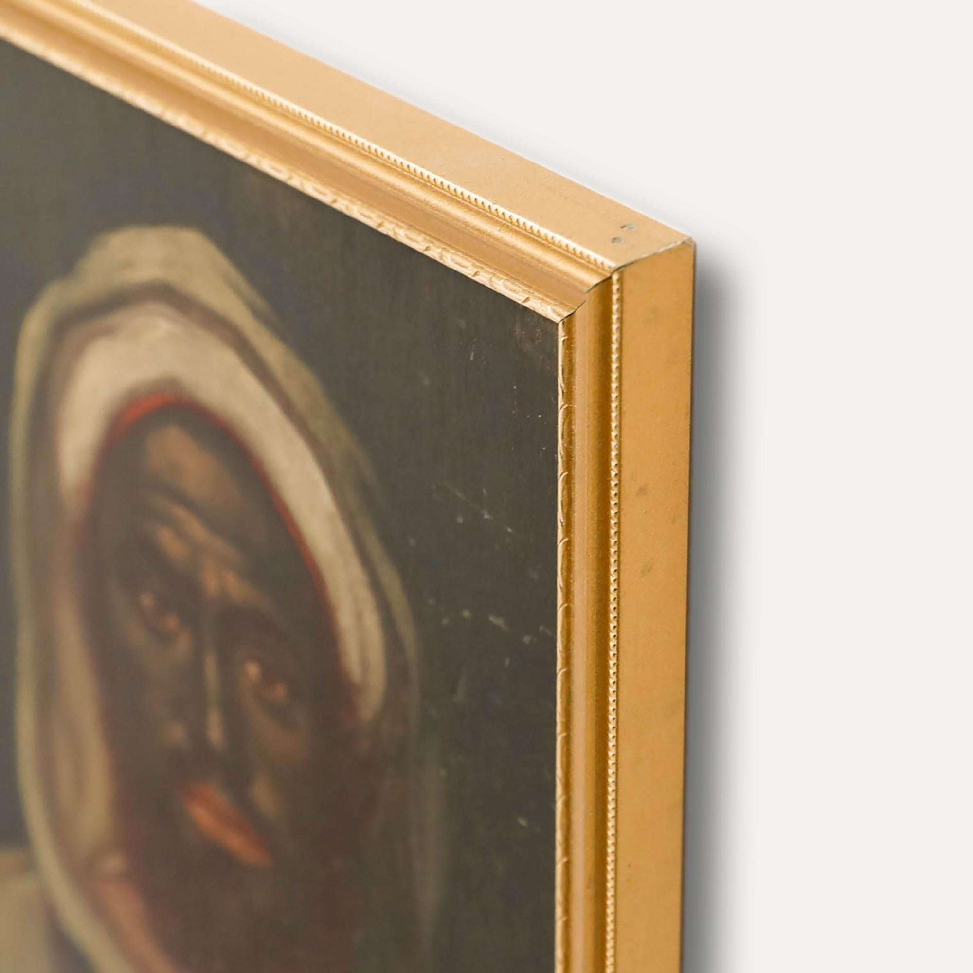 Emile Marin (1876-1940) - Gerahmtes Ölgemälde, Porträt eines Bedouin-Mannes im Angebot 3
