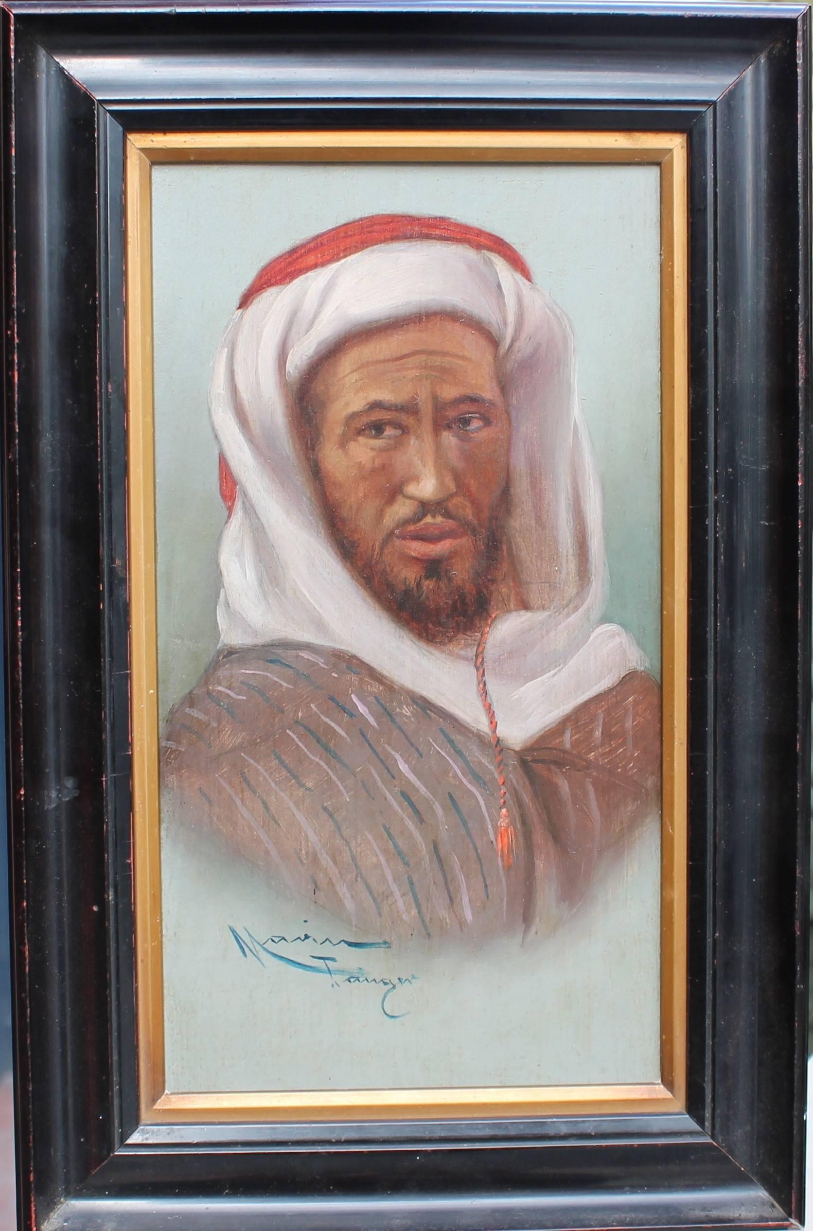 Emile Marin Portrait Painting - Oil Painting Portraits of the Tangiers Bedouin