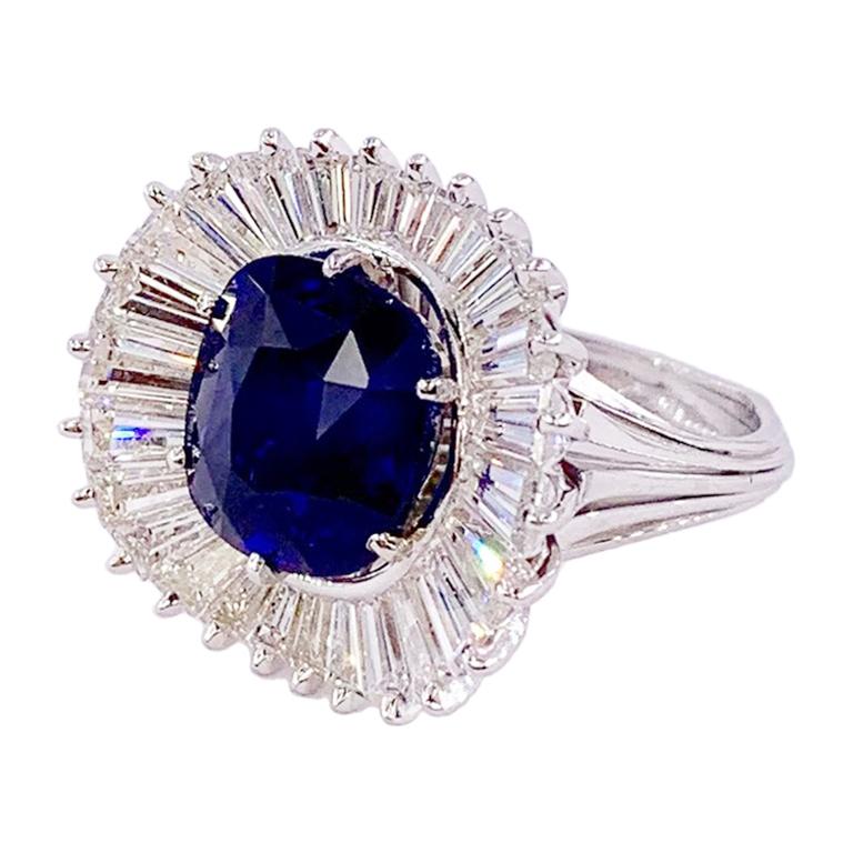 Emile Meister 7.97 Royal Blue Sapphire Ring