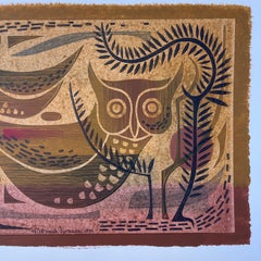 Emile Norman, 1918-2009, “Owls” Signed Numbered Art Print