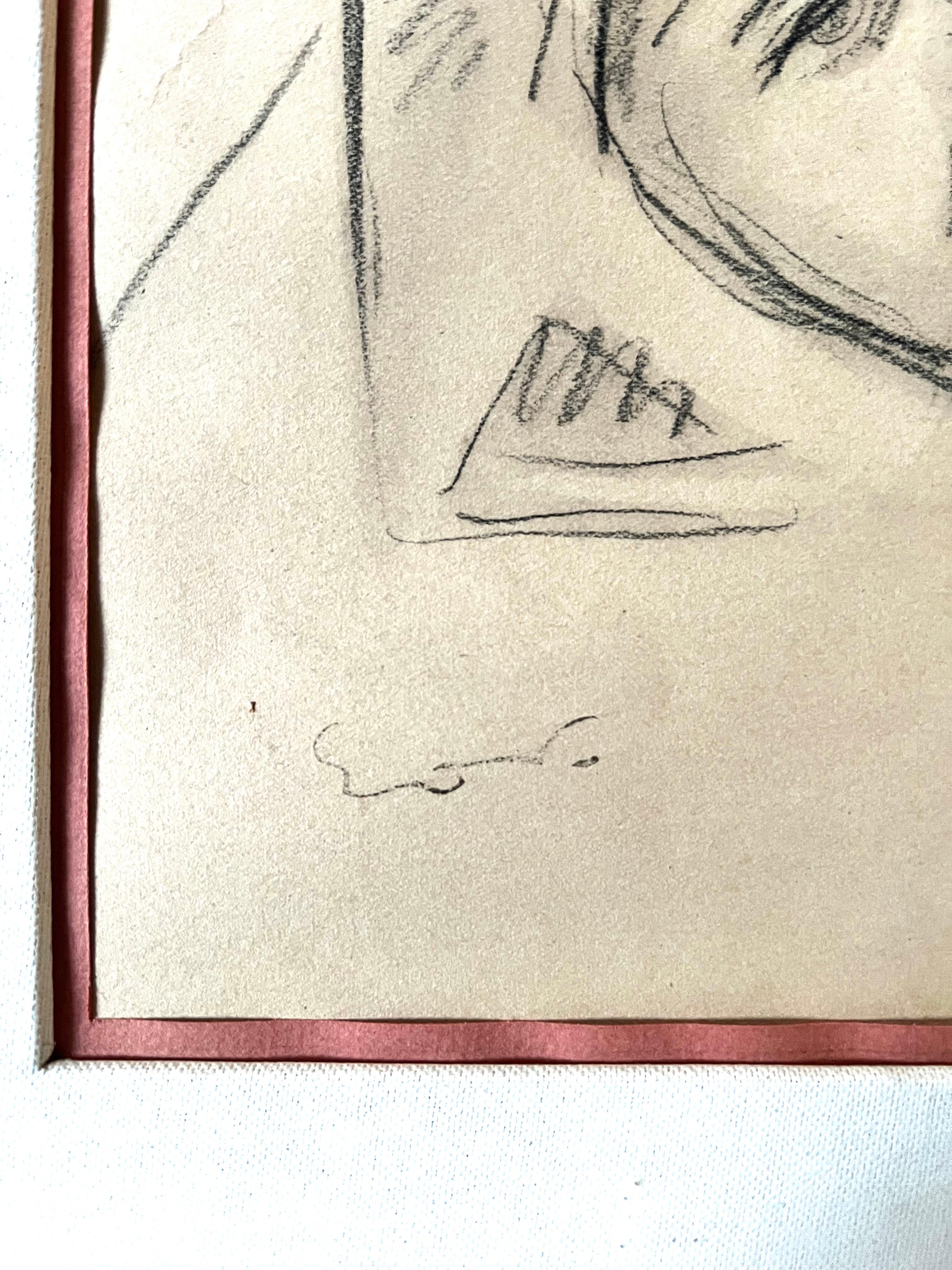 Émile-Othon Friesz - Retrato femenino a lápiz, hacia 1925-1935 en venta 5