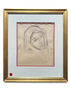 Émile-Othon Friesz — Female portrait in pencil, circa 1925–1935
