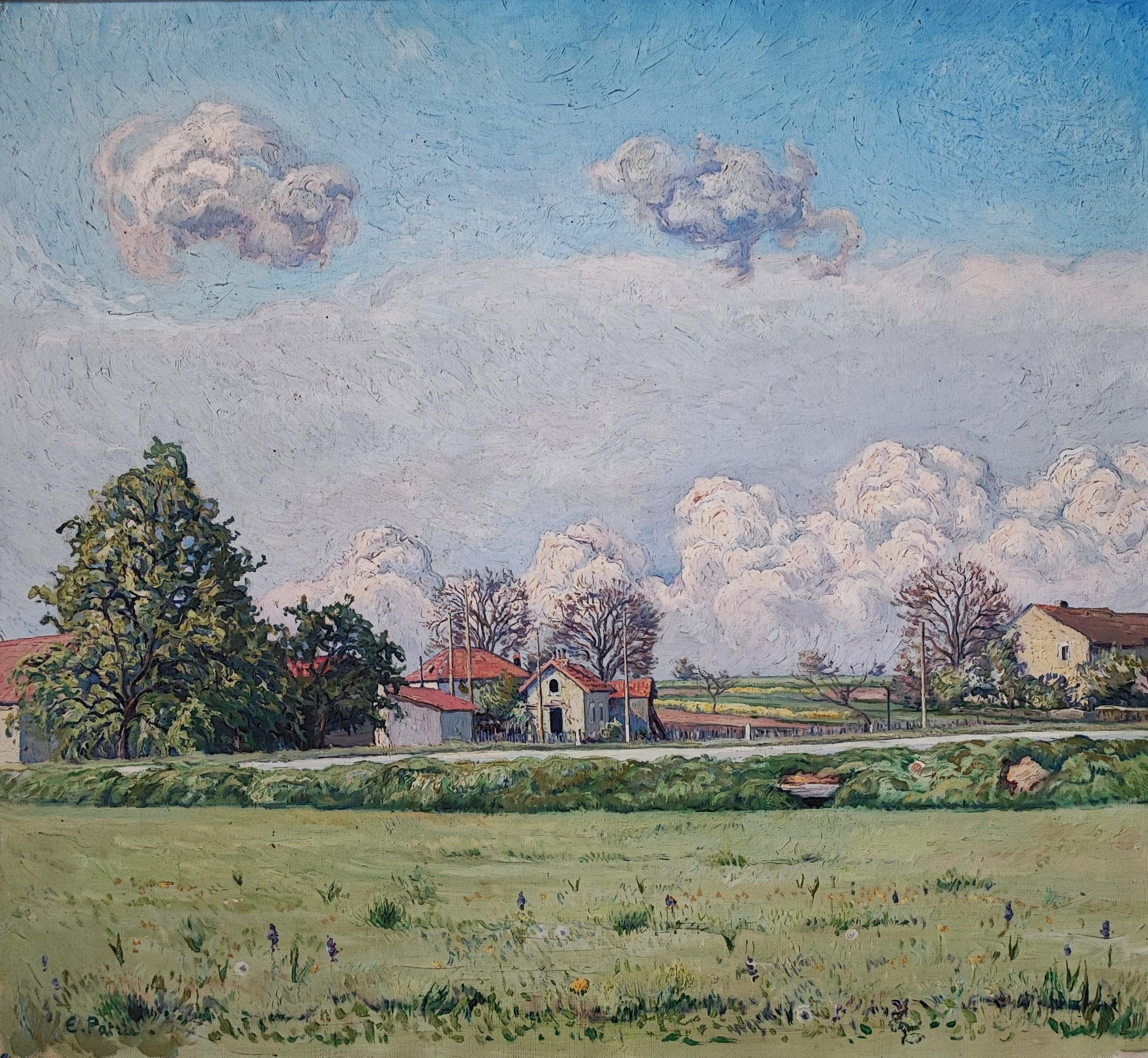 Emile Patru Landscape Painting - Saint-Didier, French