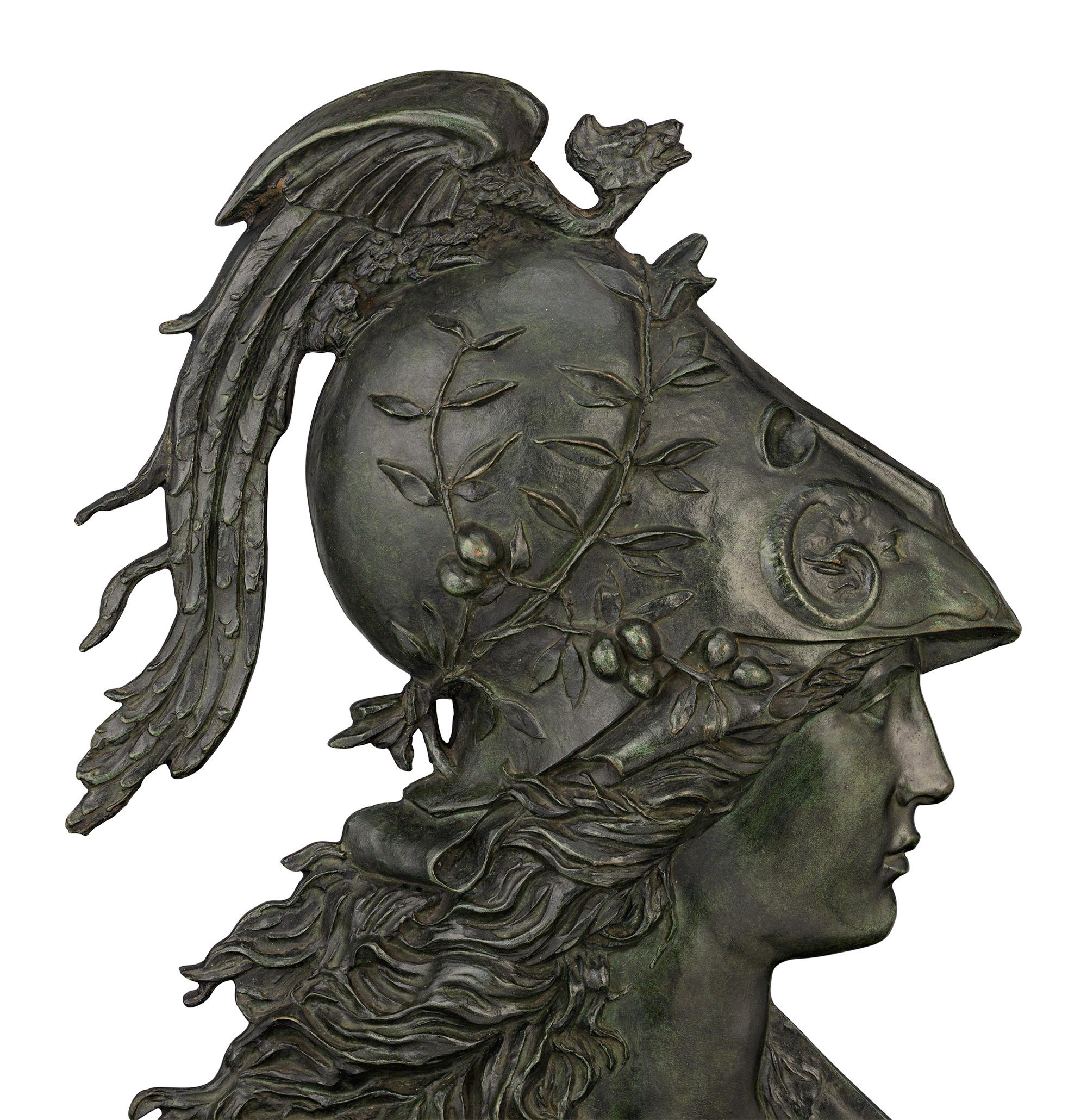 Bronze Reliefs of Minerva and Mars by Émile Pinedo For Sale 3
