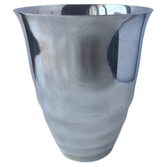 Emile Puiforcat bottle cooler / bucket silver plate , France