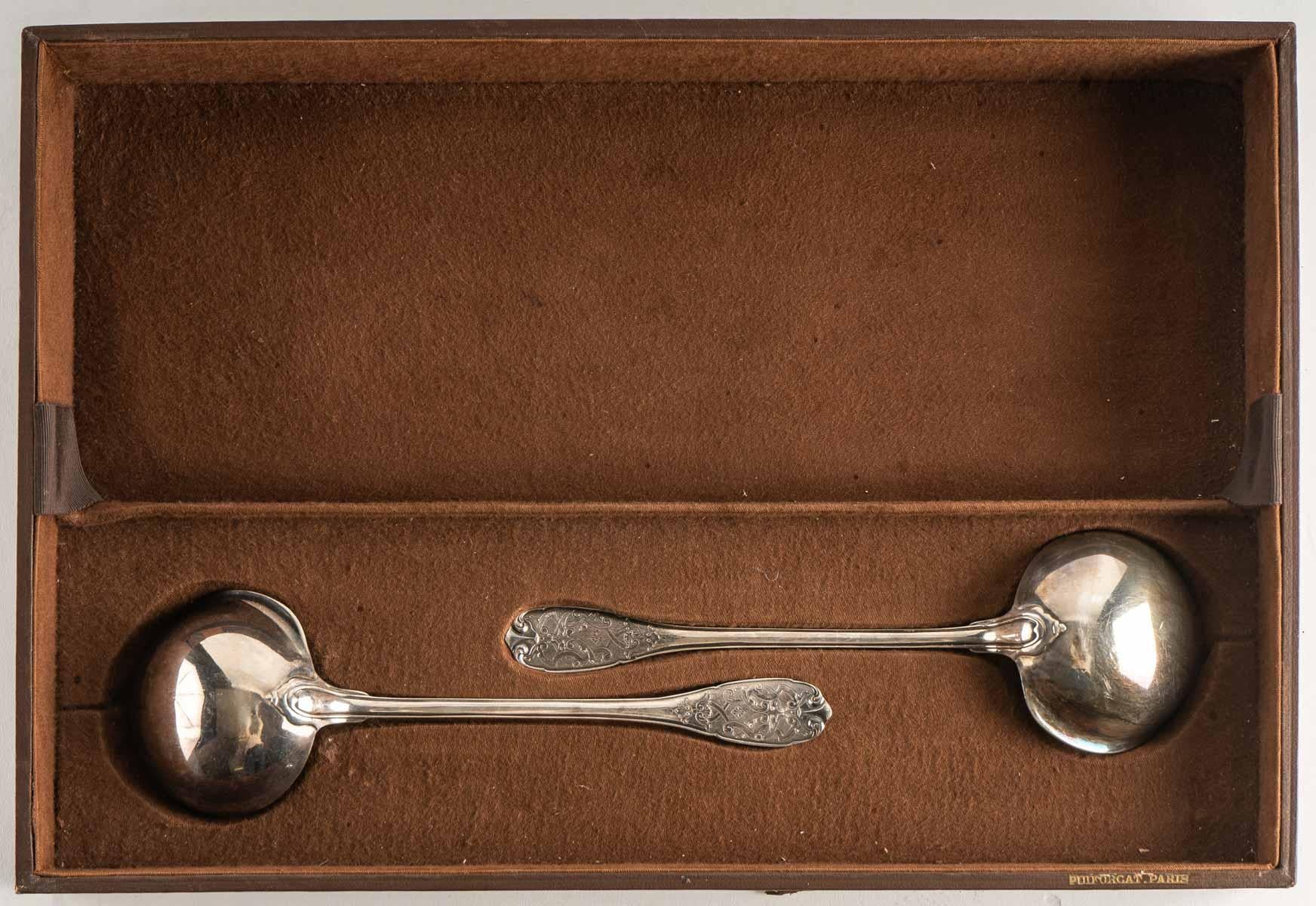 Emile Puiforcat Paris Elysée Cutlery Set Sterling Pure Silver, 293 Pieces 4