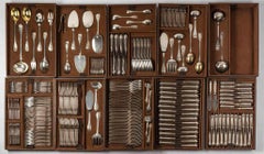 Emile Puiforcat Paris Elysée Cutlery Set Sterling Pure Silver, 293 Pieces