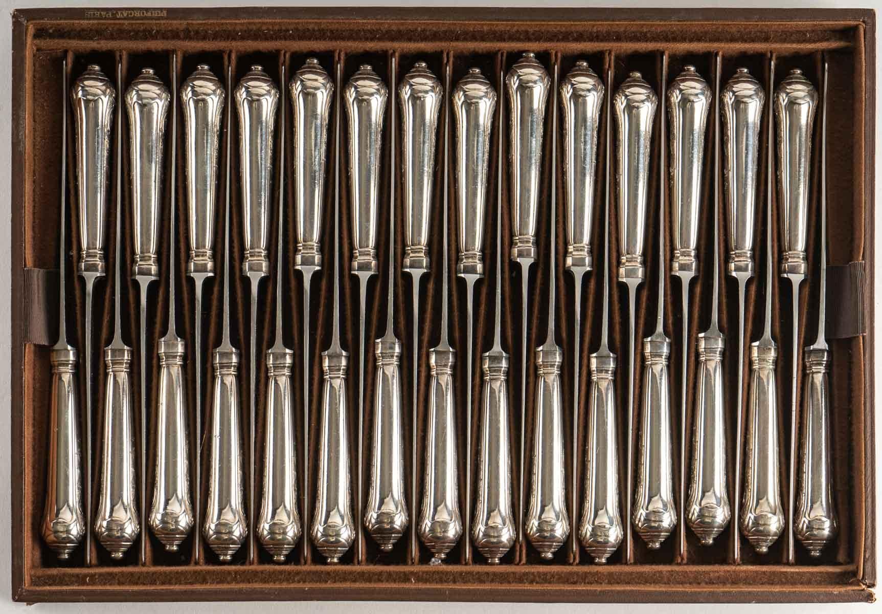 20th Century Emile Puiforcat Paris Elysée Cutlery Set Sterling Pure Silver, 293 Pieces