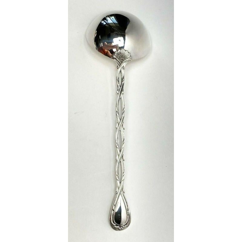 Emile Puiforcat sterling silver .950 soup ladle in Royal Pattern

Additional information:
Type: Soup Ladle 
Brand: Puiforcat
Dimension: 11.2 in. long 
Condition: Good condition. Minor scratches from use.