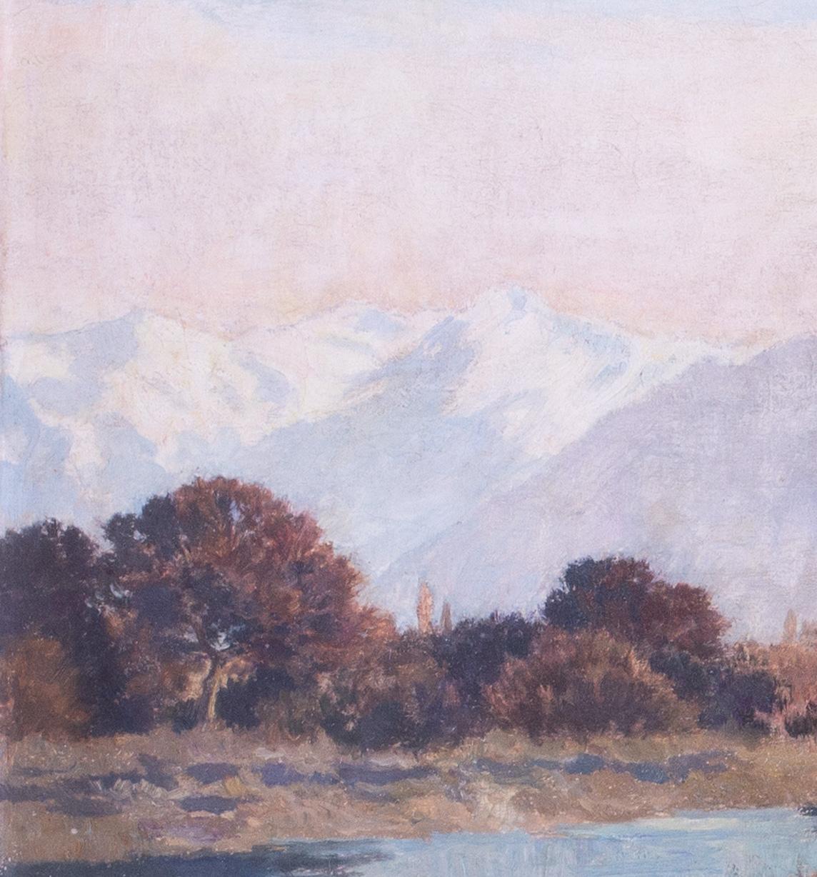 Peinture à l'huile du 19e siècle représentant le sauvetage de Deianara par Emile Menard en vente 1