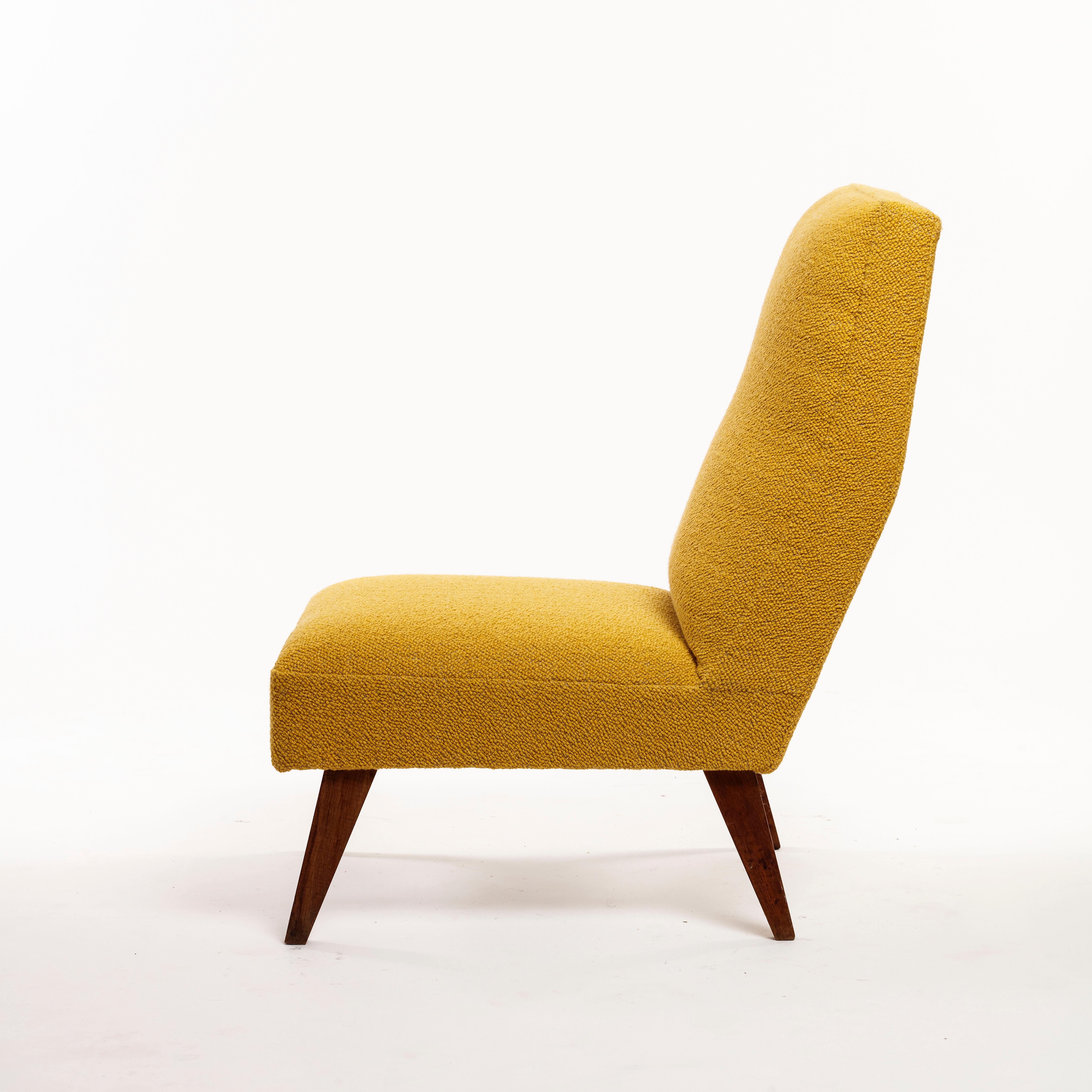 Mid-Century Modern Emile Roset Yellow Lounge Chair Roset Editeur 1955 Antony university residence For Sale