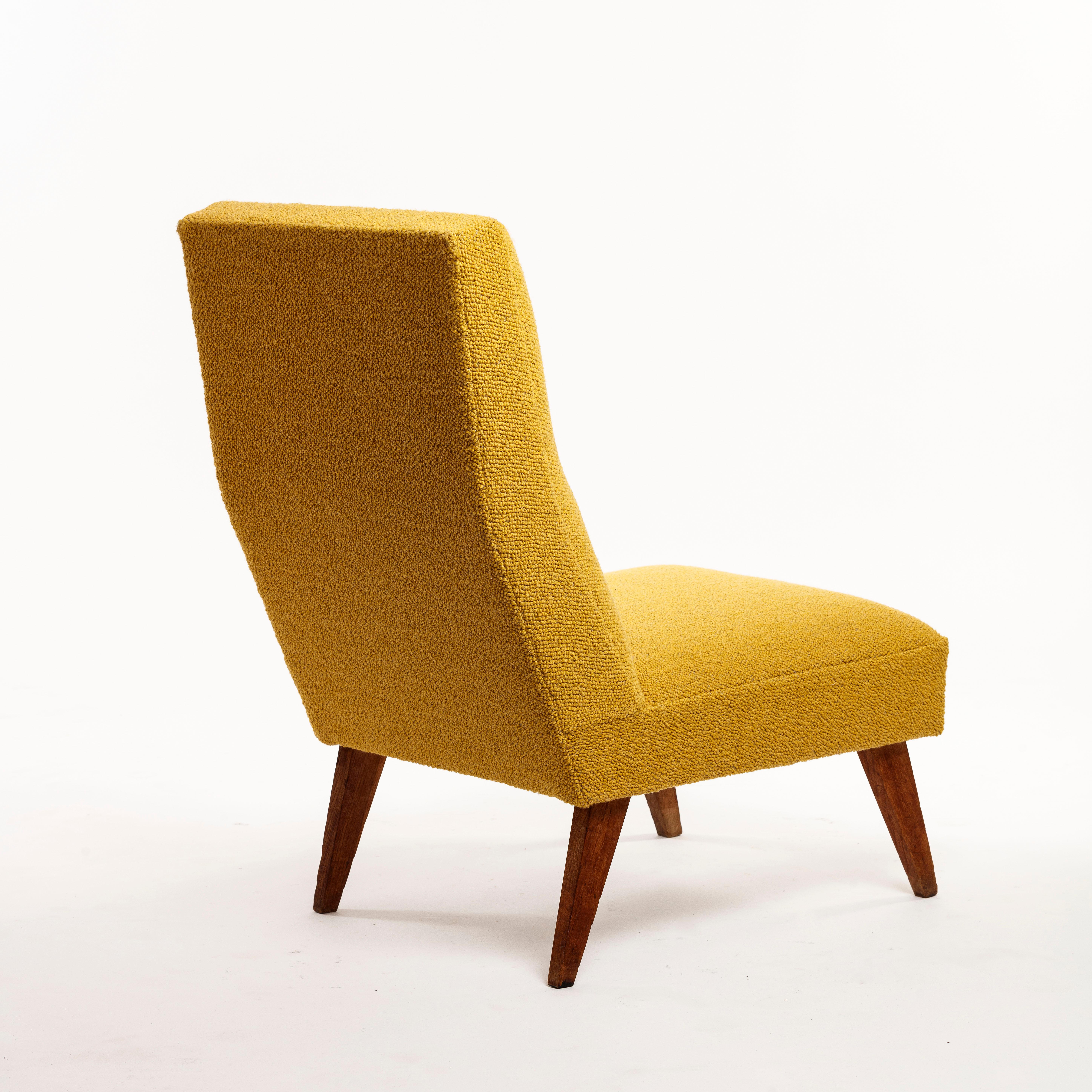 Mid-20th Century Emile Roset Yellow Lounge Chair Roset Editeur 1955 Antony university residence For Sale