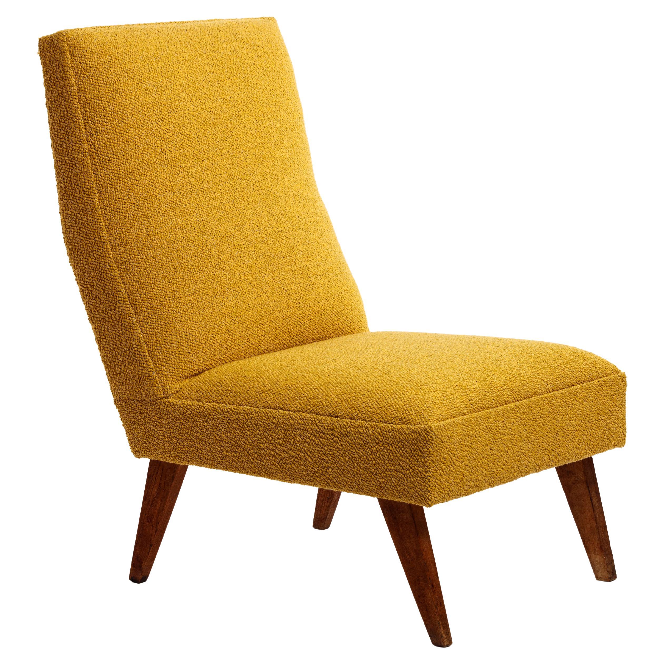 Emile Roset Yellow Lounge Chair Roset Editeur 1955 Antony university residence For Sale