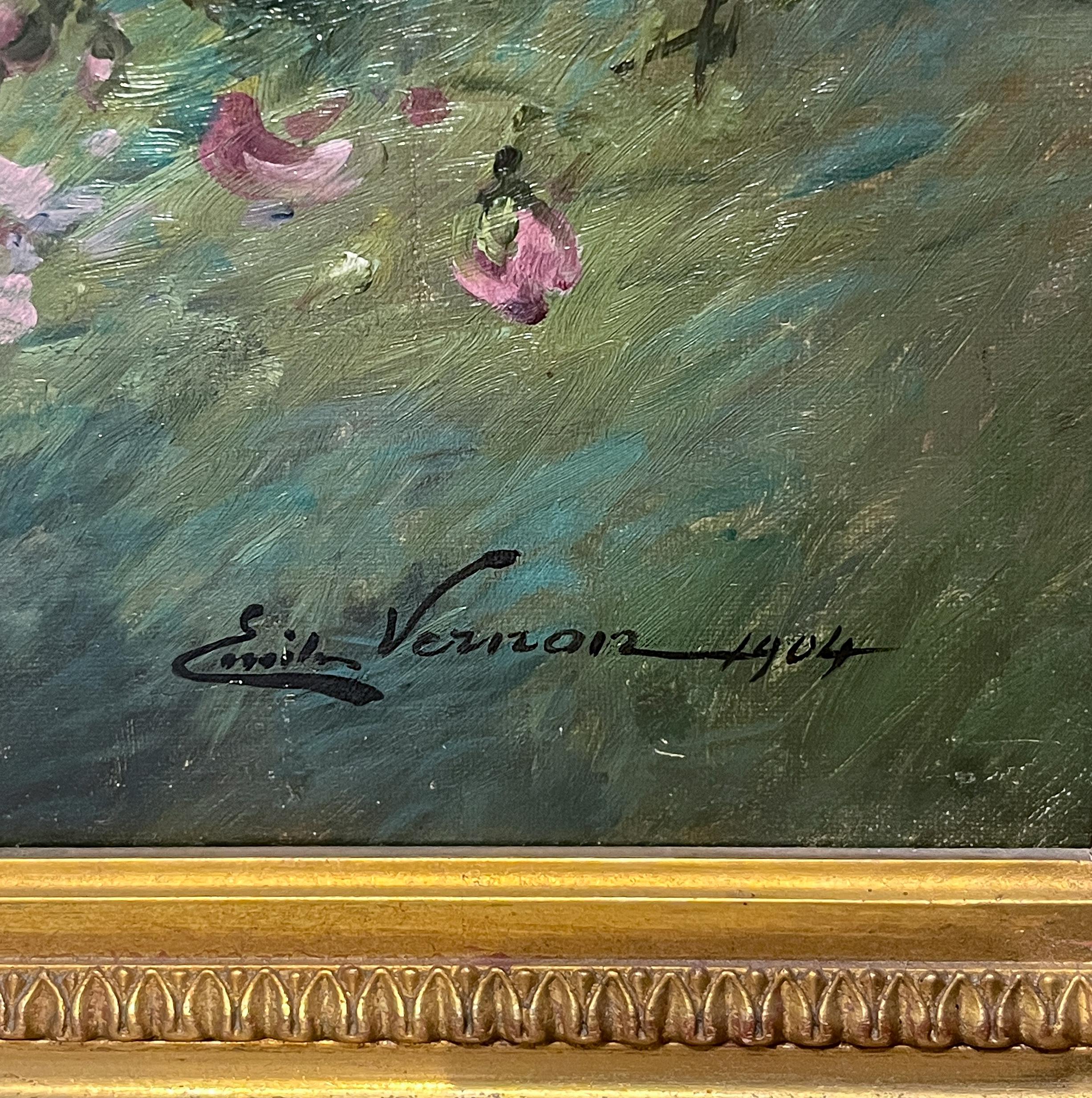 Grande ritratto di nudo dipinto a olio 