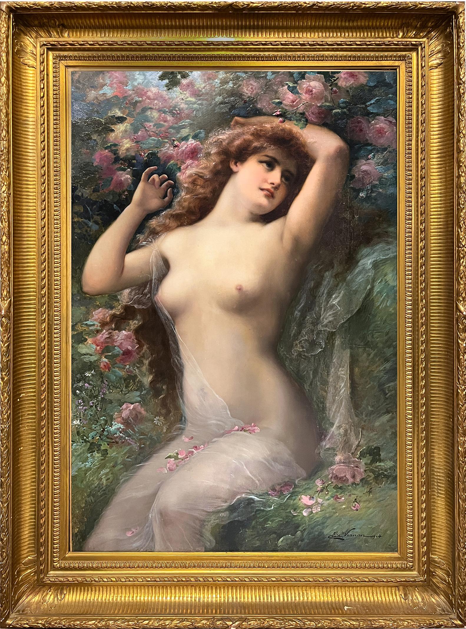 Emile Vernon

(Britannico, 1872-1919)


Tra le rose

1904

Olio su tela
firmata Emile Vernon e datata (in basso a destra)
36,25 x 23,7 pollici.

Émile Vernon era un pittore francese a olio e acquerello noto soprattutto per i suoi ritratti e le scene