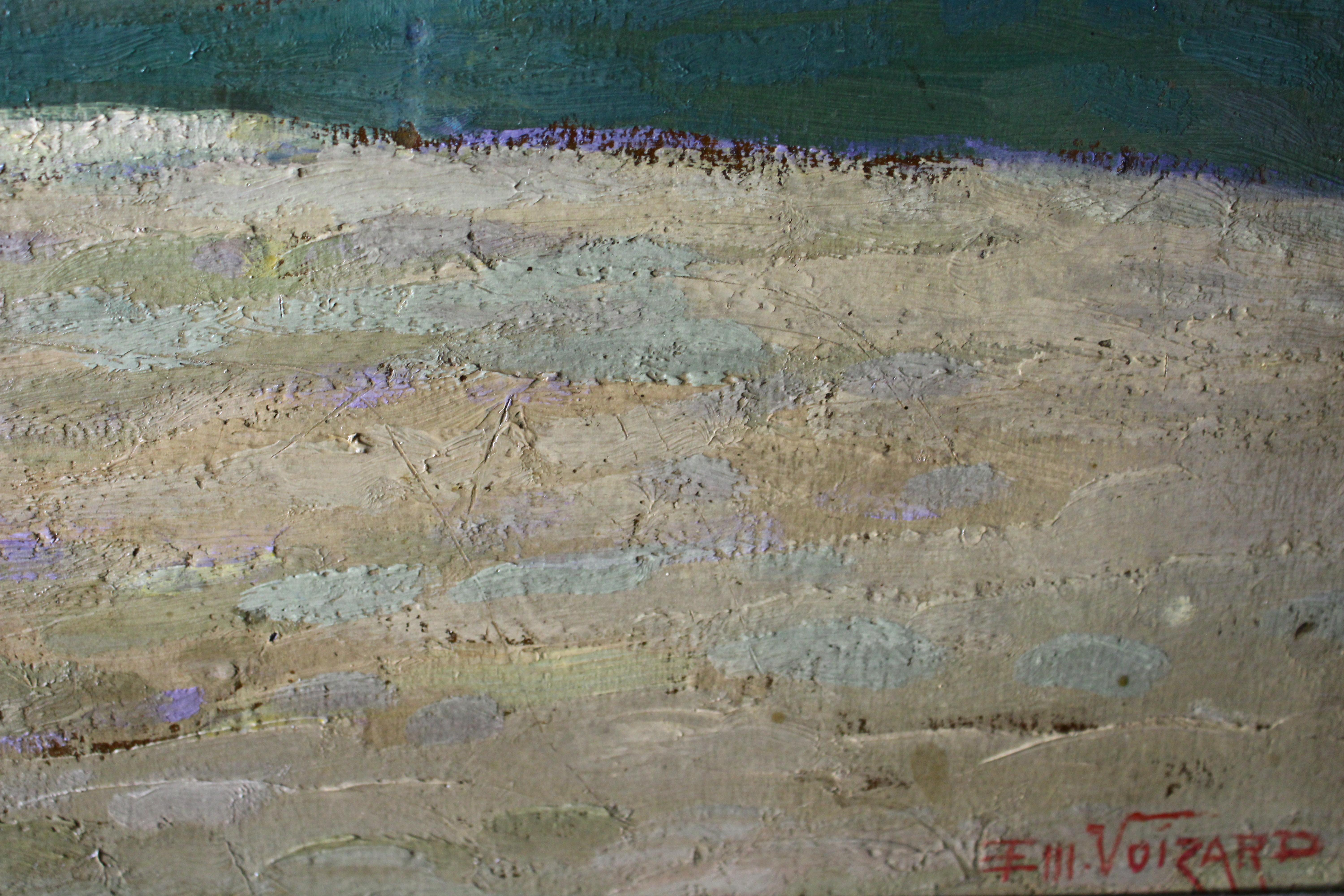 Antique French Signed Impressionist Landscape Oil Painting aus den 1920er Jahren im Angebot 2