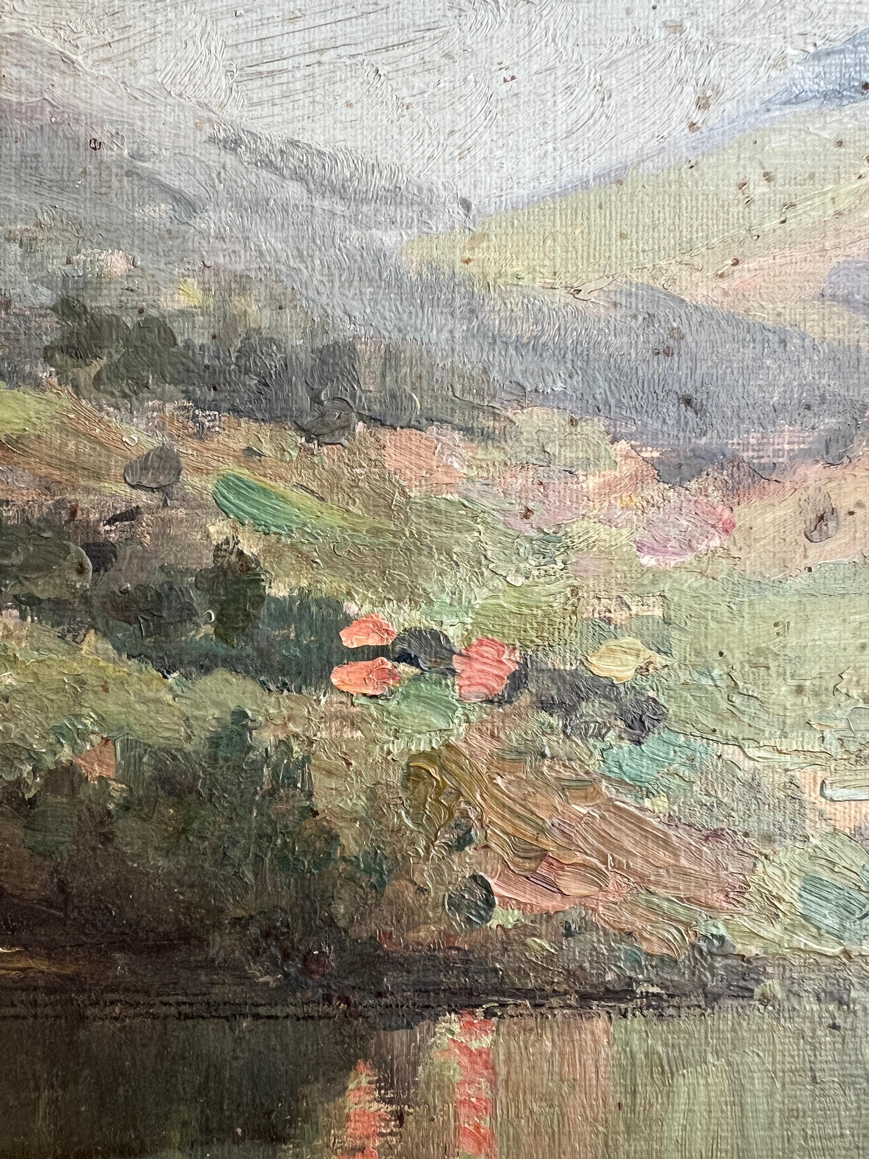 Paisaje lacustre al pie de las montañas 2