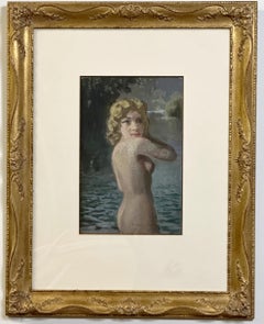 Vintage La Baloneuse Framed Signed Painting