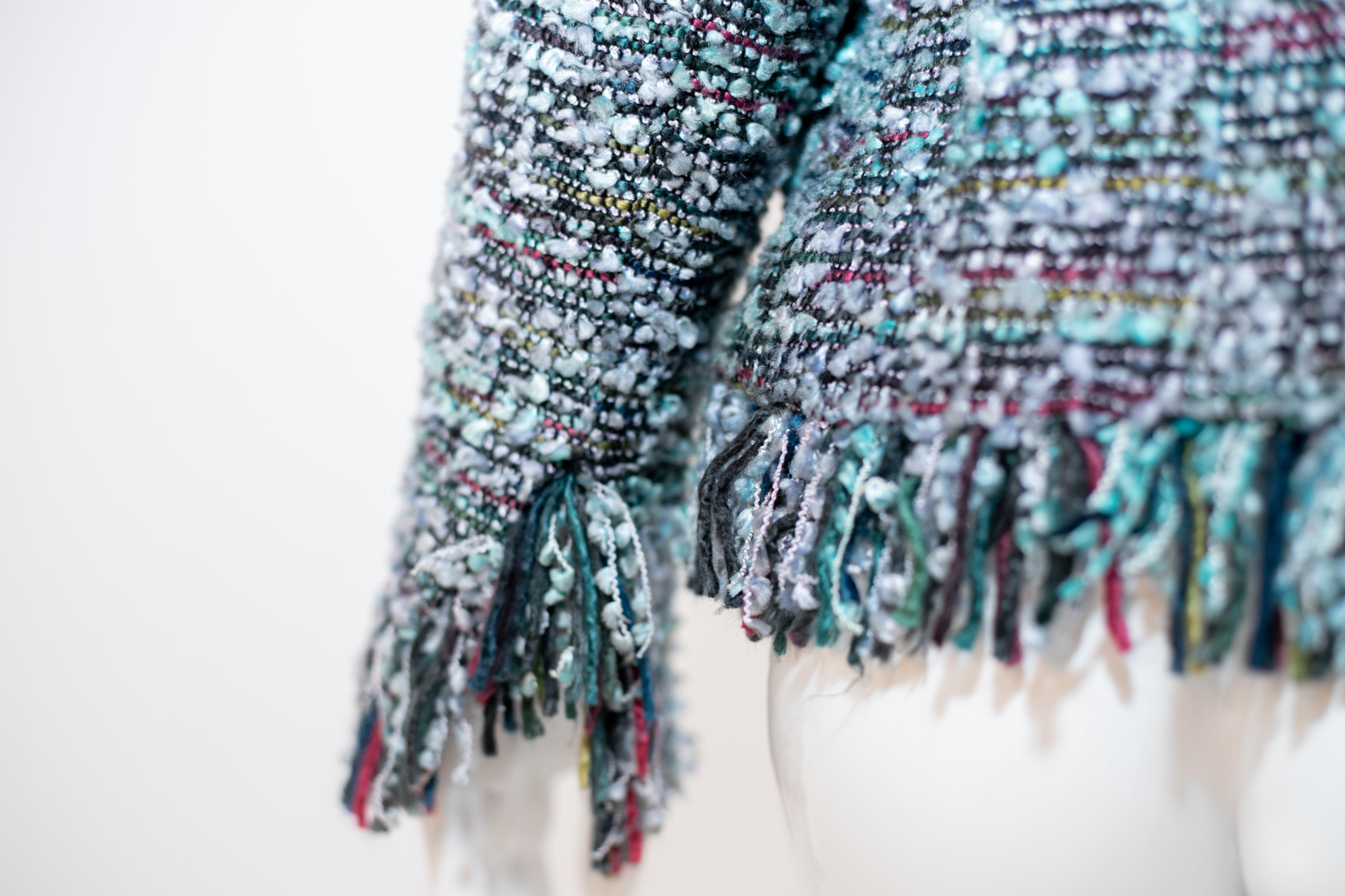 Emilia Andrich Fringed Blazer in Wool For Sale 8