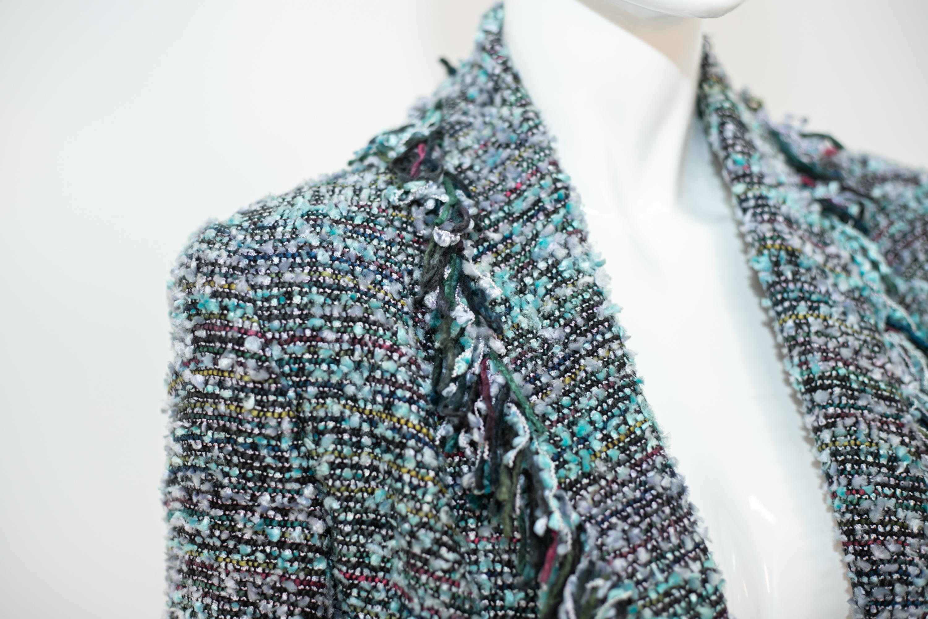 Women's Emilia Andrich Fringed Blazer in Wool For Sale